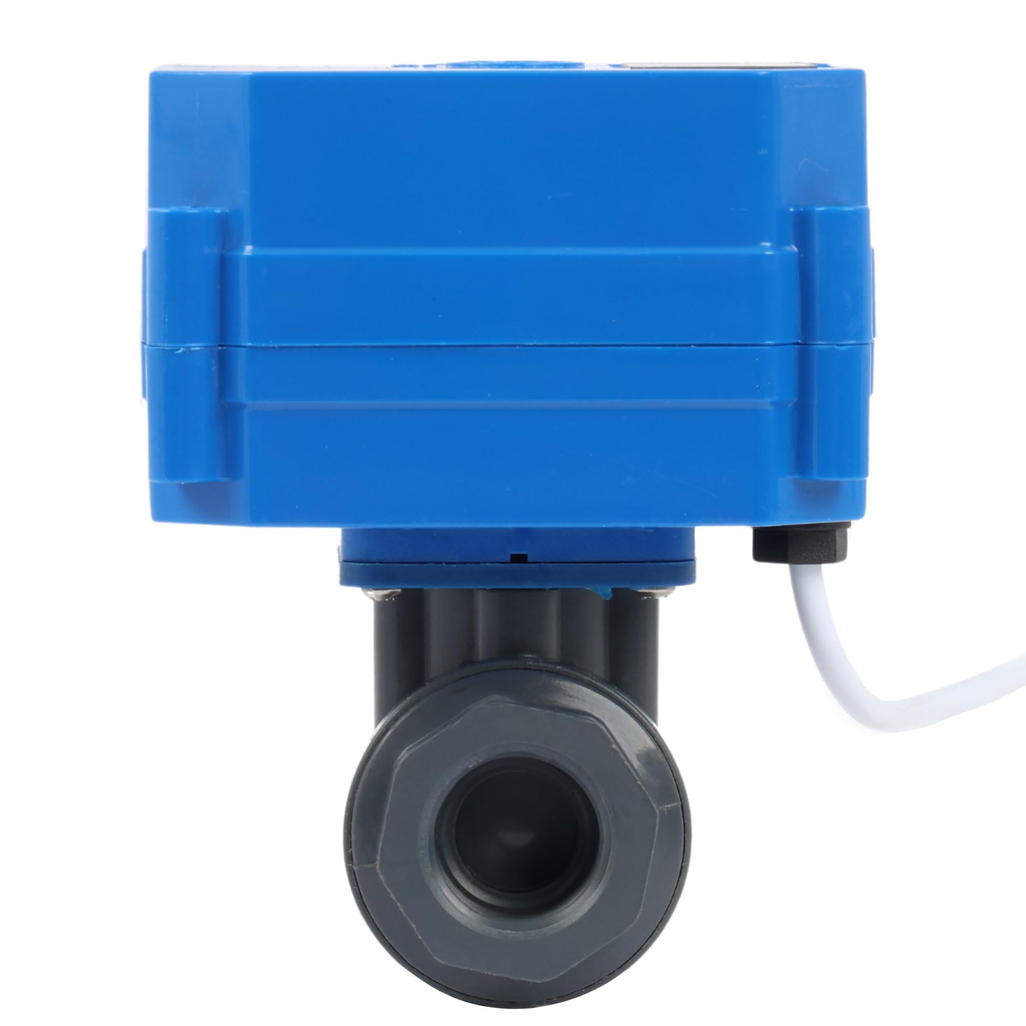 U.S. Solid Valvola a sfera motorizzata in UPVC 1/2" – Plastica, porta standard, ritorno automatico 2 fili, 9–24 V AC/DC, normalmente chiusa