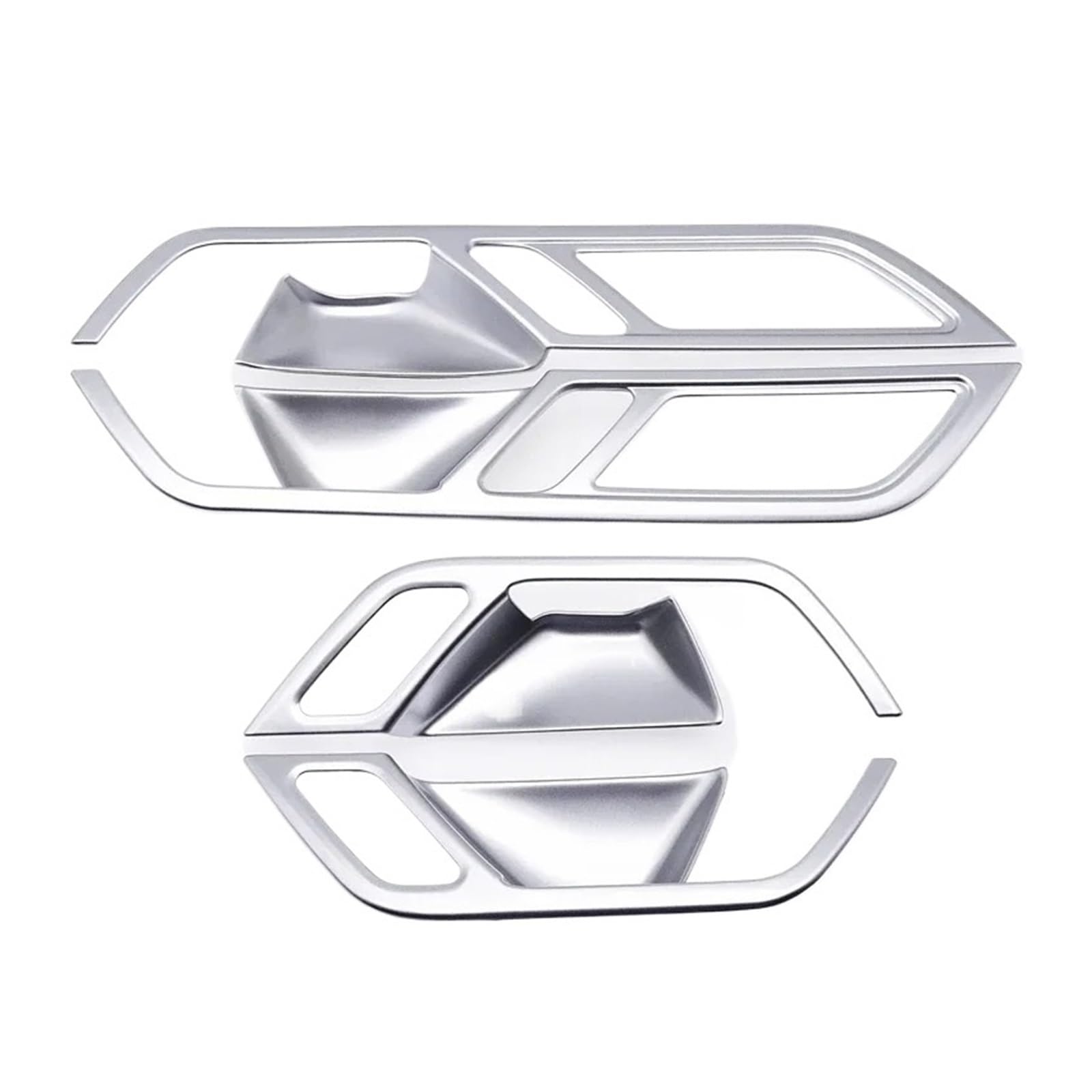 Frvvpl Silver Car Interior Door Handles Bowl Cover For A6 For C8 19-21 Abs Inner Pull Doorknob Frame Molding Trim Car Interior