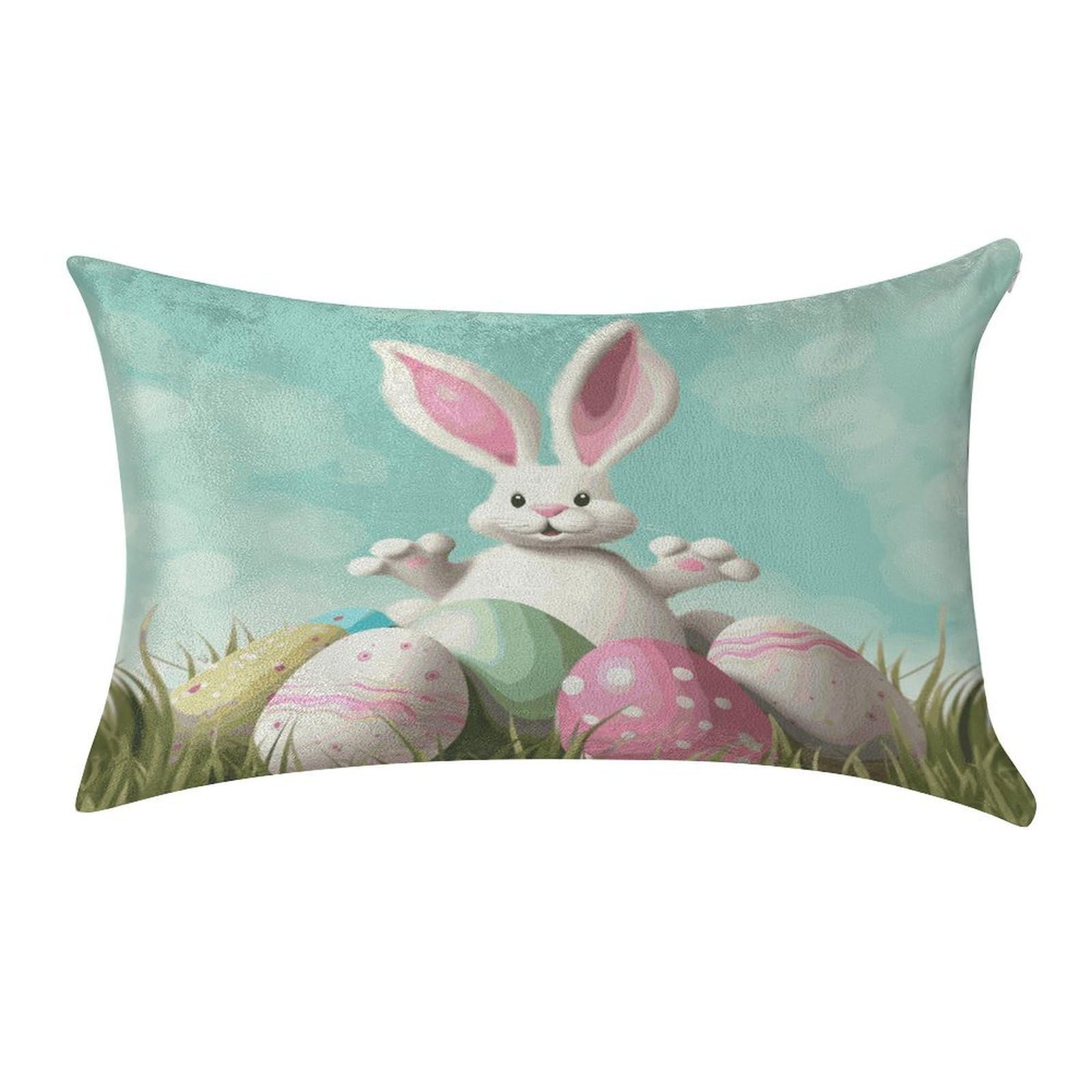Btcowzrv Style Happy Easter Eggs Bunny Tail1 Pillow Cover Pillow Case Pillowcase