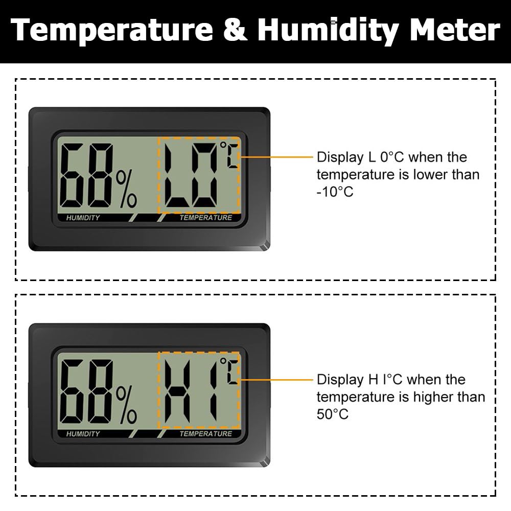 2 Pièces/3 Pièces Thermomètres Hygromètre Intérieur,Moniteur Numérique LCD de Jauge D'humidité Intérieure pour Humidificateurs Réfrigérateur Serre Jardin Cave Placard