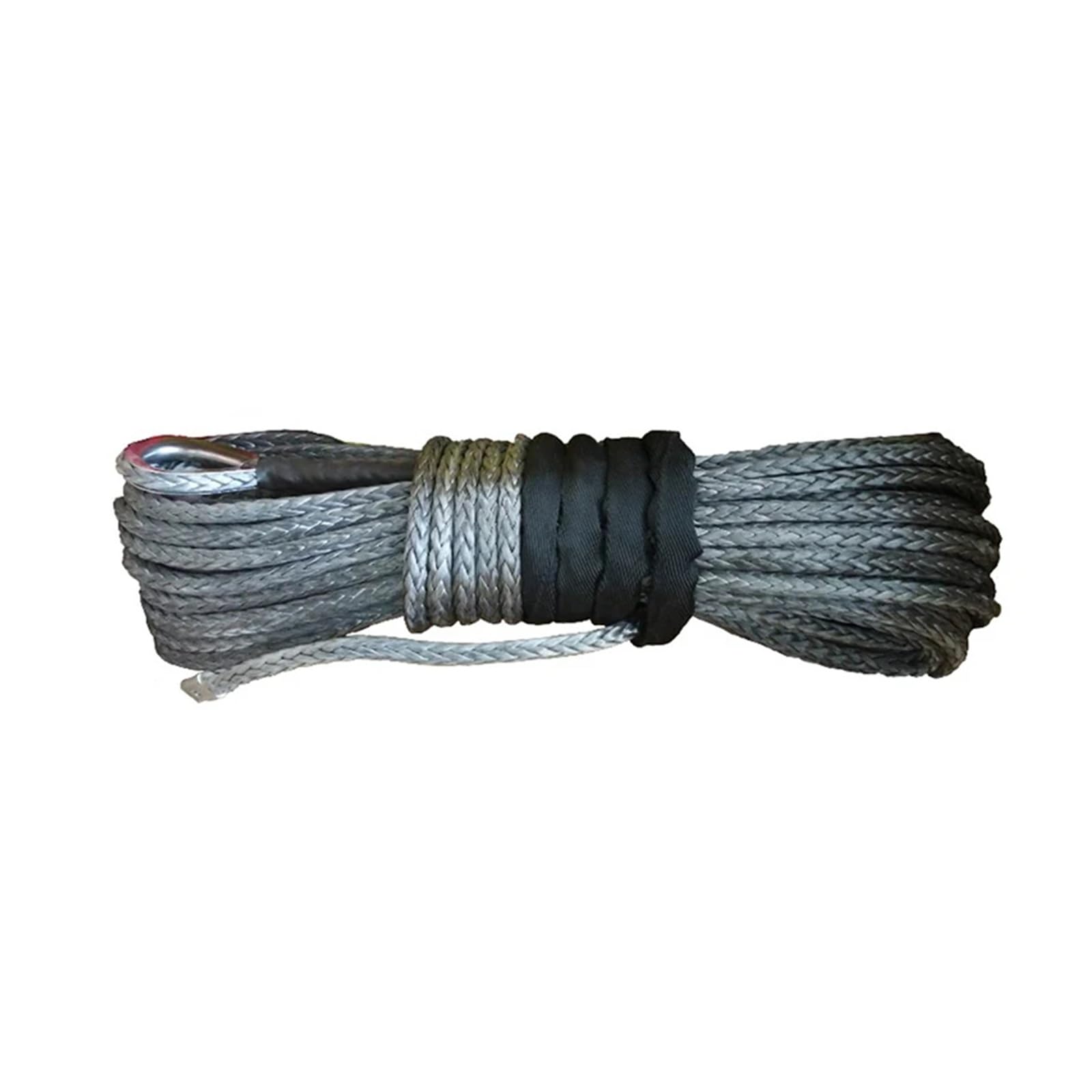 14 mm x 30 m syntetyczna lina do wyciągarek samochodowych, 48000 funtów, wytrzymała, 12-żyłowa pleciona lina do wyciągarek do pojazdów terenowych ATV UTV Z wysoką widocznością(Orange)