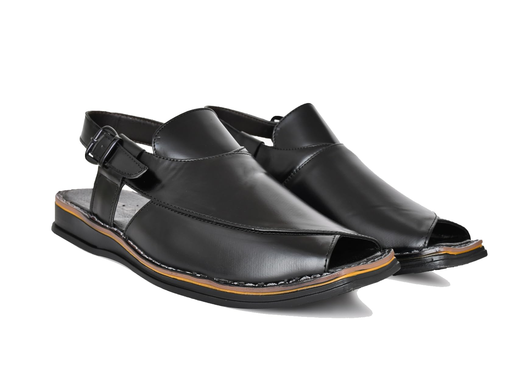 FAV SHOES Faux Leather Peshawari Ethnic Sandals for Men (Black Color) Size-10 (B0CY5M8WVH) Amazon Price History, Amazon Price Tracker