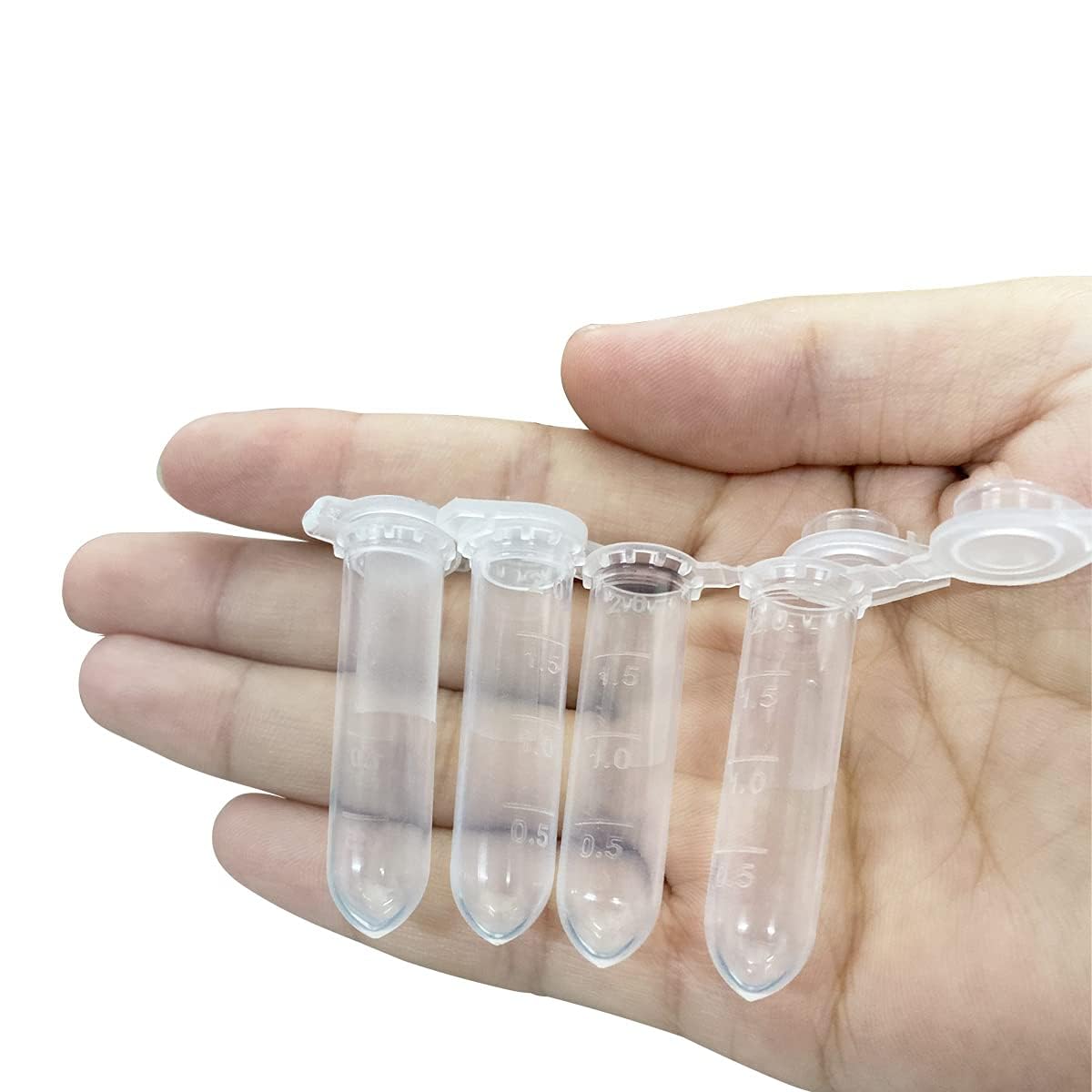 HUAZIZ 300 Pcs Micro Centrifugeuse Tubes, 2ml Clear Micro Plastic Tube, Polypropylène 2ml avec Bouchon à Clipser Tubes de Laboratoire Micro Centrifuge Tubes