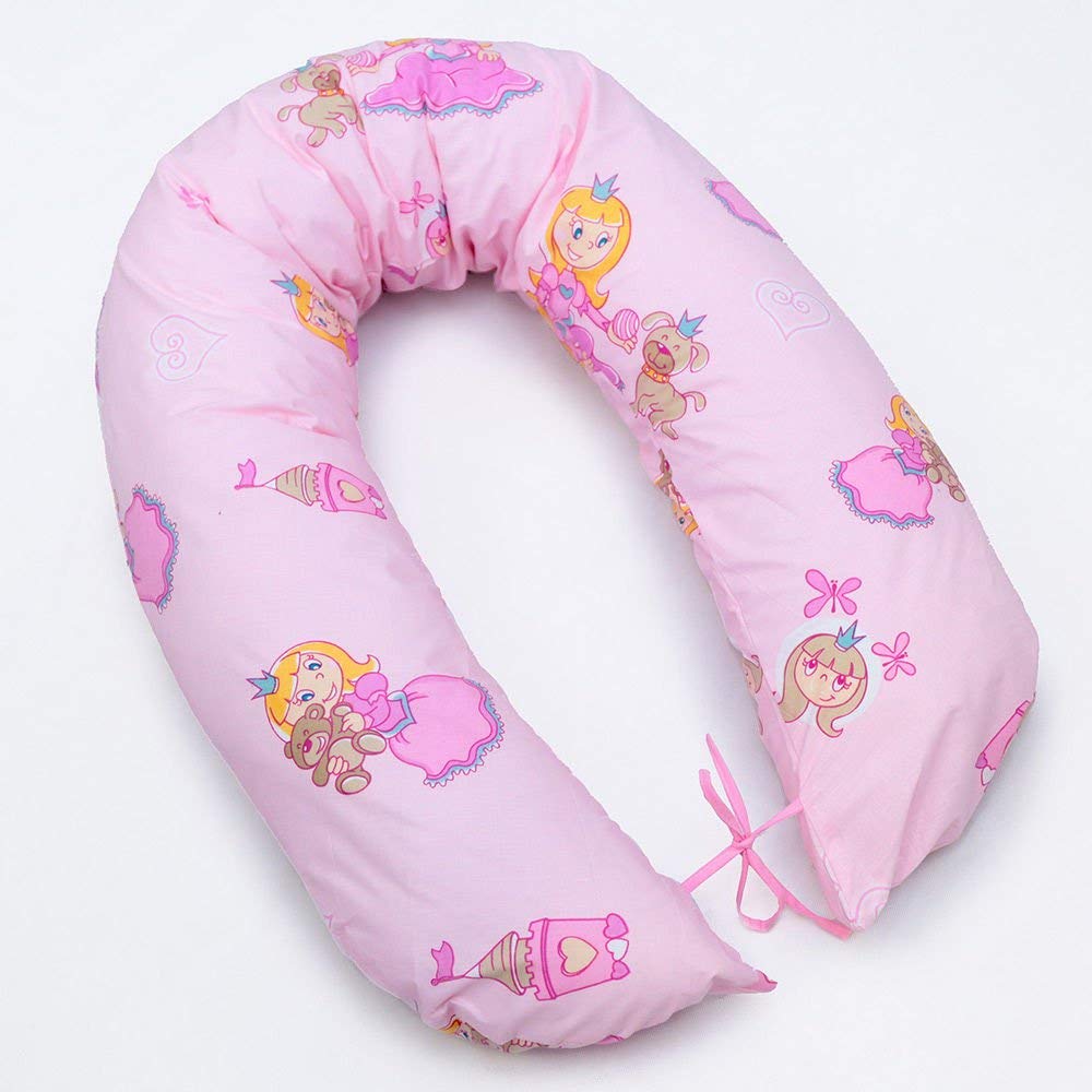 Babymam BREAST FEEDING PILLOW BABY NURSING MATERNITY PREGNANCY COTTON COVER 170CM (Princess)