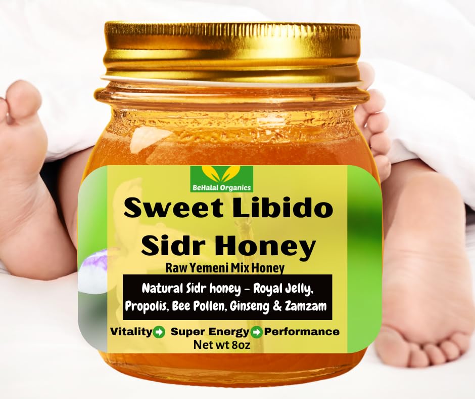 Yemeni Premium Sidr Honey Blend with Propolis, Royal Jelly, Bee Pollen and Ginseng, Raw Unfiltered Multifloral Wellness Superfood