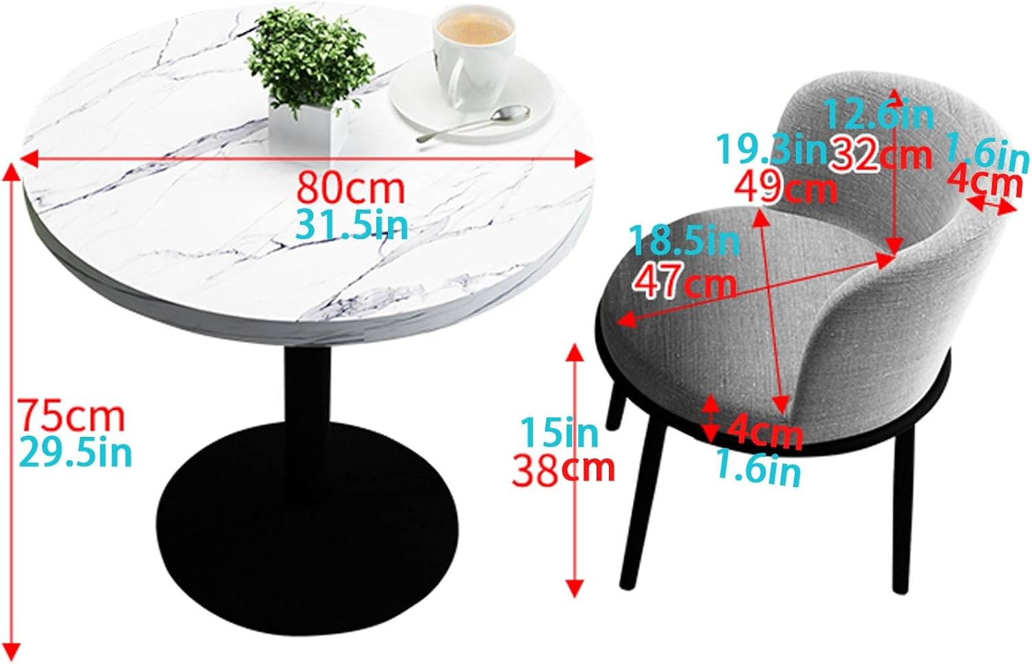 Modern Office Conference Table and 4 Fabric Chairs Set Brown Color Combination Furniture for Reception and Negotiation Area (Green-One Size)