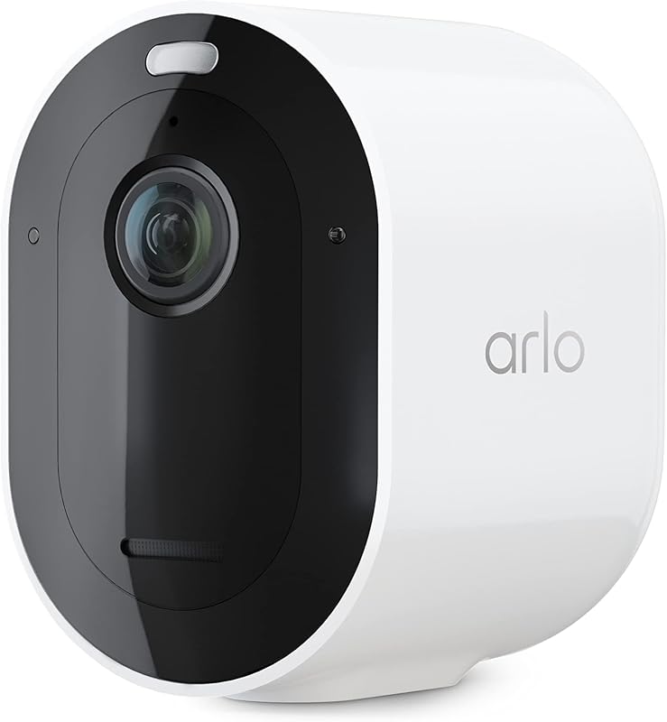 Arlo Pro 5S - Cámara de seguridad inalámbrica 2K HDR - 1 cámara, blanco | Inalámbrico para exteriores, batería extraíble recargable, subtítulos de eventos, respuesta de emergencia, prueba de 1 mes del plan seguro incluido