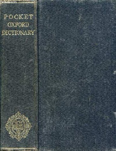 The Pocket Oxford Dictionary of Current English B00K0NSNT2 Book Cover