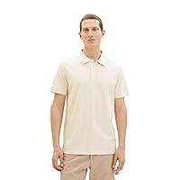 Tom Tailor Polo Basic piqué da Uomo, 35767 - Beige Pearl