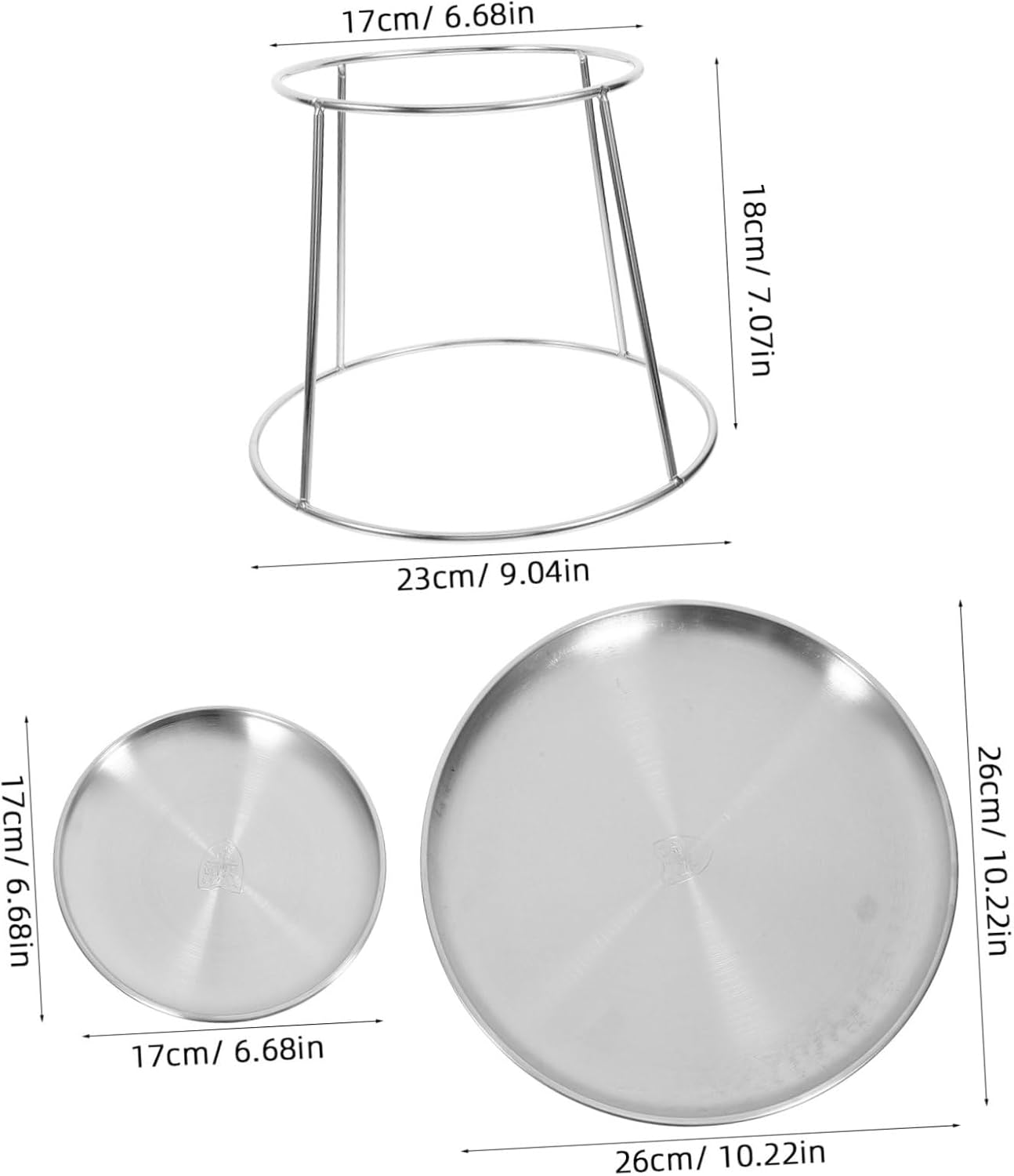 KICHOUSE Double-Layer Stainless Steel Seafood Serving Tray Display Stand for Parties Buffet and Catering for Oysters Shrimp and Crab Elegant Food Presentation