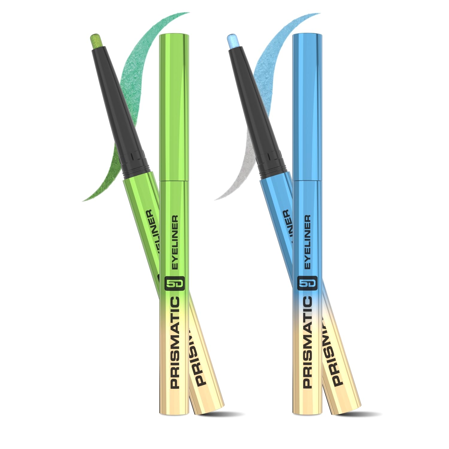 Glam21 Prismatic 5D Eyeliner| Waterproof | Smudge proof | Long lasting eyeliner with easy application | Creamy Formula | Multichrome Effect Bold Color Payoff | Pack Of 2 - 0.4gm Each (Starlight & Moondust)-image-47