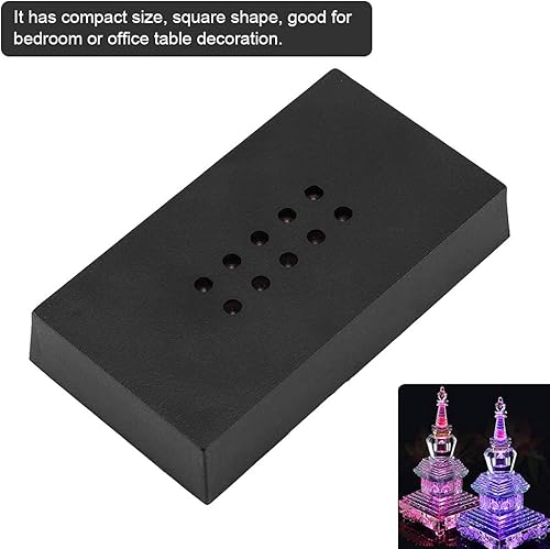 Miniatura 6 de Yosoo 2 piezas de soporte de base de luz, lámpara de luz LED, soporte de exhibición de cristal de cristal de arte soporte base enchufe de EE. UU.