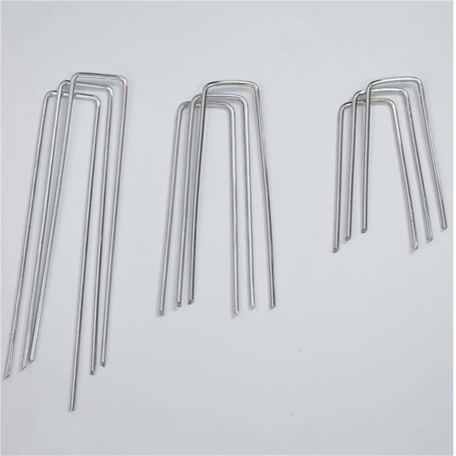 Zwierzęta kontrolne chwastów, Zestaw 120 szt. palików ogrodowych ze stali ocynkowanej do mocowania plandeki z tkaniny barierowej dla chwastów 15x4 cm(Garden stakes)