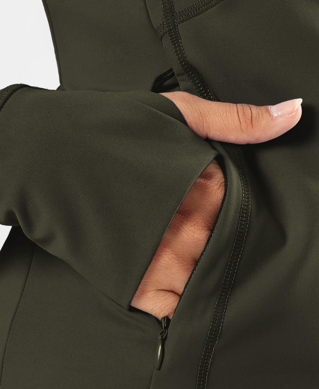 Waitfairy Zip Up Jackets for Women Yoga Gym Top Running Workout Jackets for Woman Track Jacket Women with Thumb Holes - Image 2