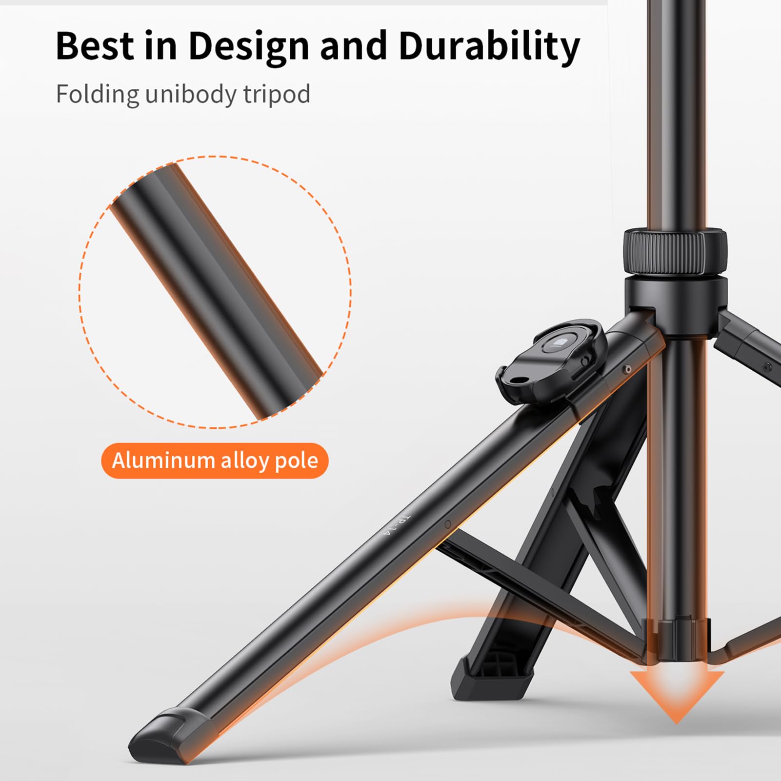 Asixxsix Treppiede per Selfie Stick da 1,6 Metri per Telefono con Telecomando