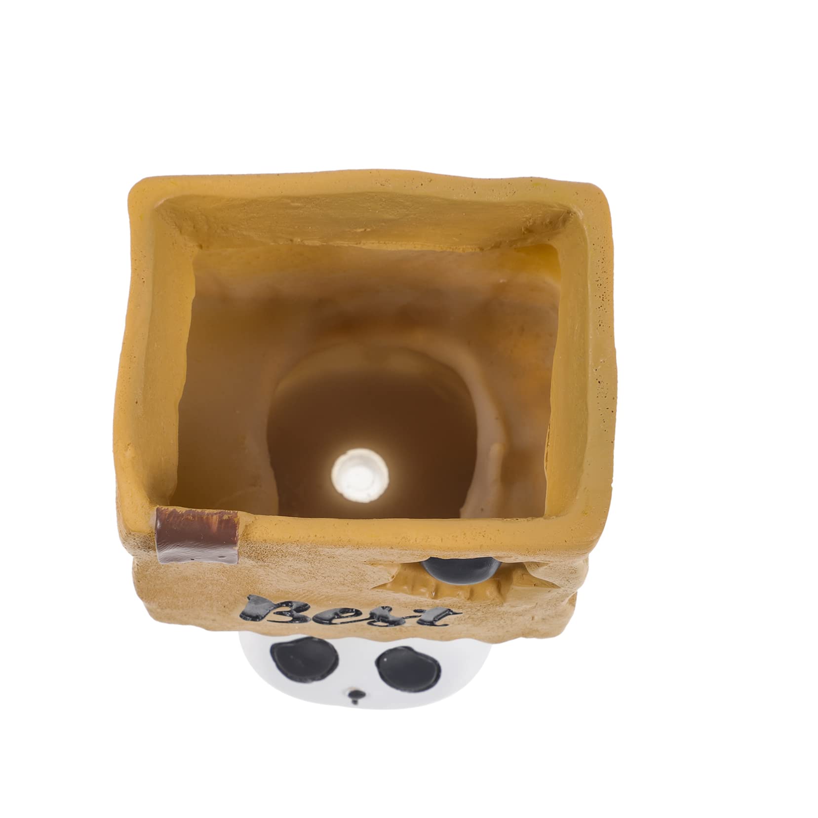 VILLCASE 2piezas Soporte Para Lápices De Forma De Panda Organizador De Escritorio Multifuncional y Maceta Para Suculentas Decoración De Mesa Creativa y Única