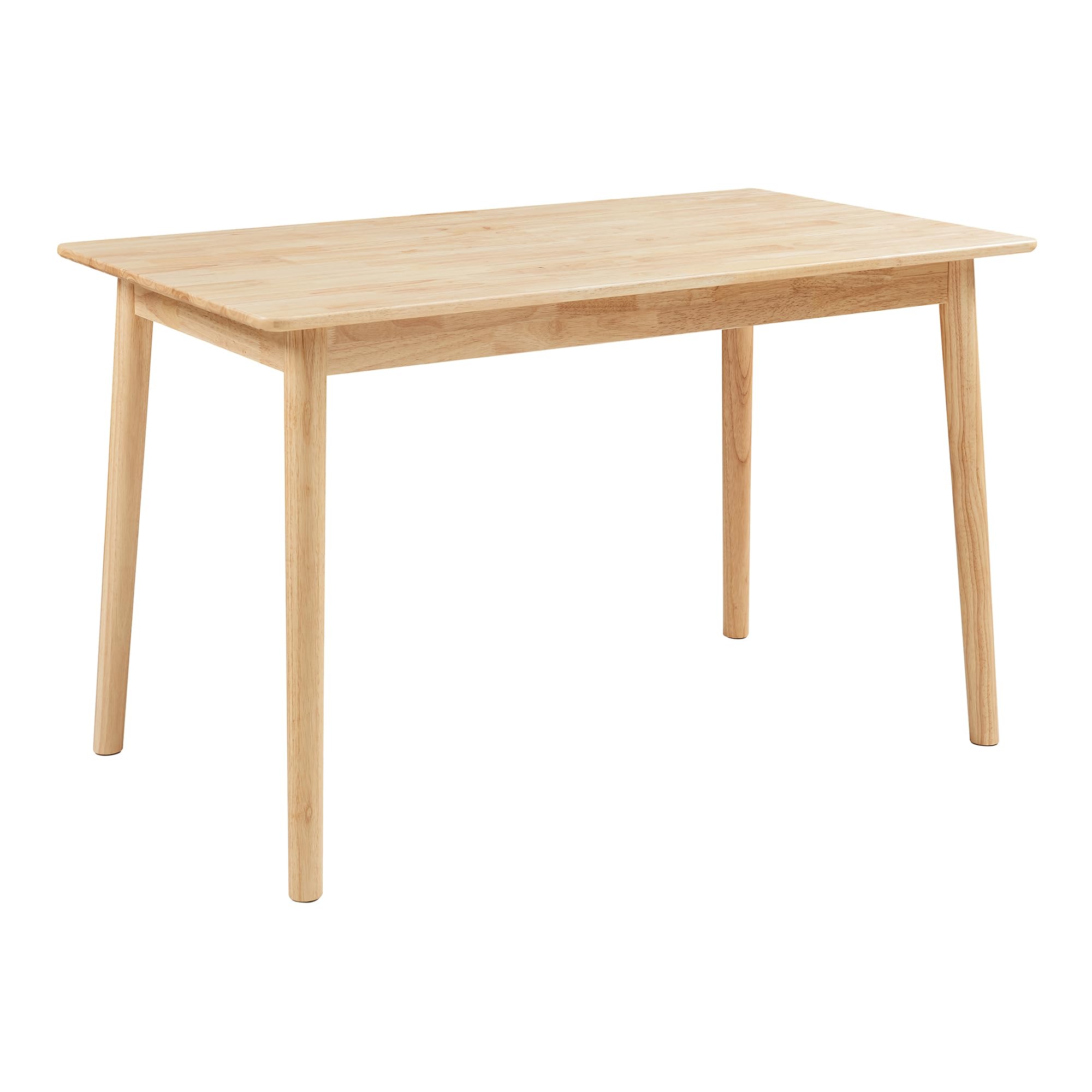 [en.casa] Tavolo da Pranzo con Piano Rettangolare 140x70 cm Tavolo da Cucina in Legno di Hevea con Posti Fino a 6 Persone - color Naturale