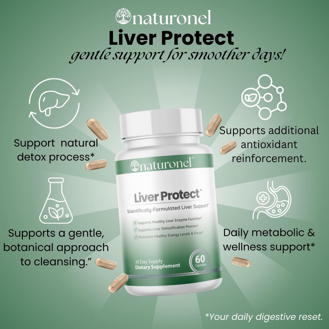 Liver Protect – Liver Cleanse Detox & Repair | Liver Detox with Milk Thistle, Beetroot, Artichoke, Dandelion, Chicory, Yarrow, Jujube & Herbal Detox Blend | Made in USA, GMP Certified (1)
