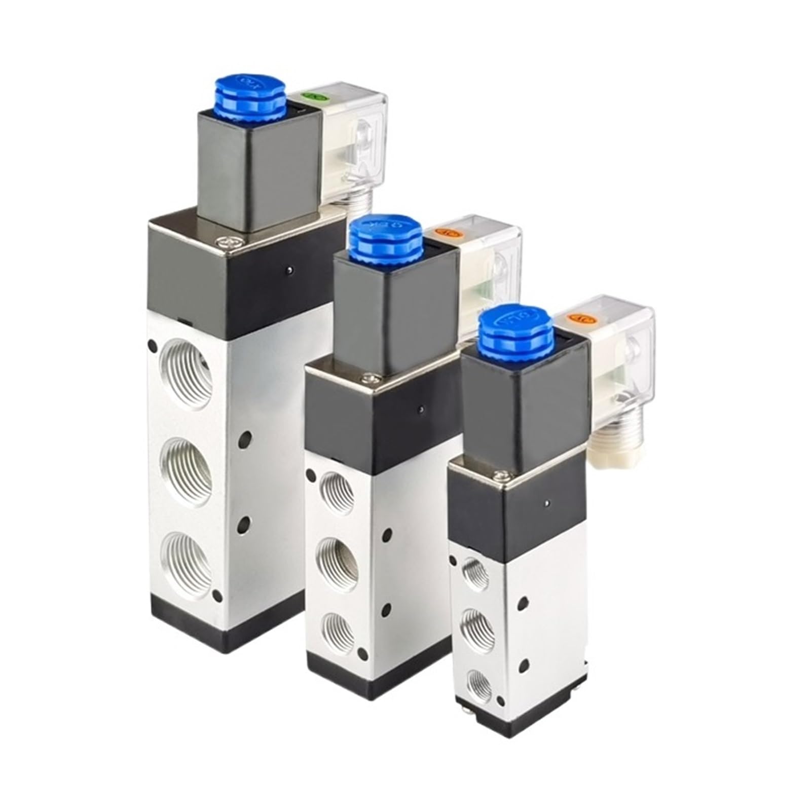 UWUKCJOKQ 1PCS 4V210-08/4V310-10/4V410-15 2 Position 5 Port Five Way Control Electromagnetic Air Valve DC12V DC24V AC110V AC220V