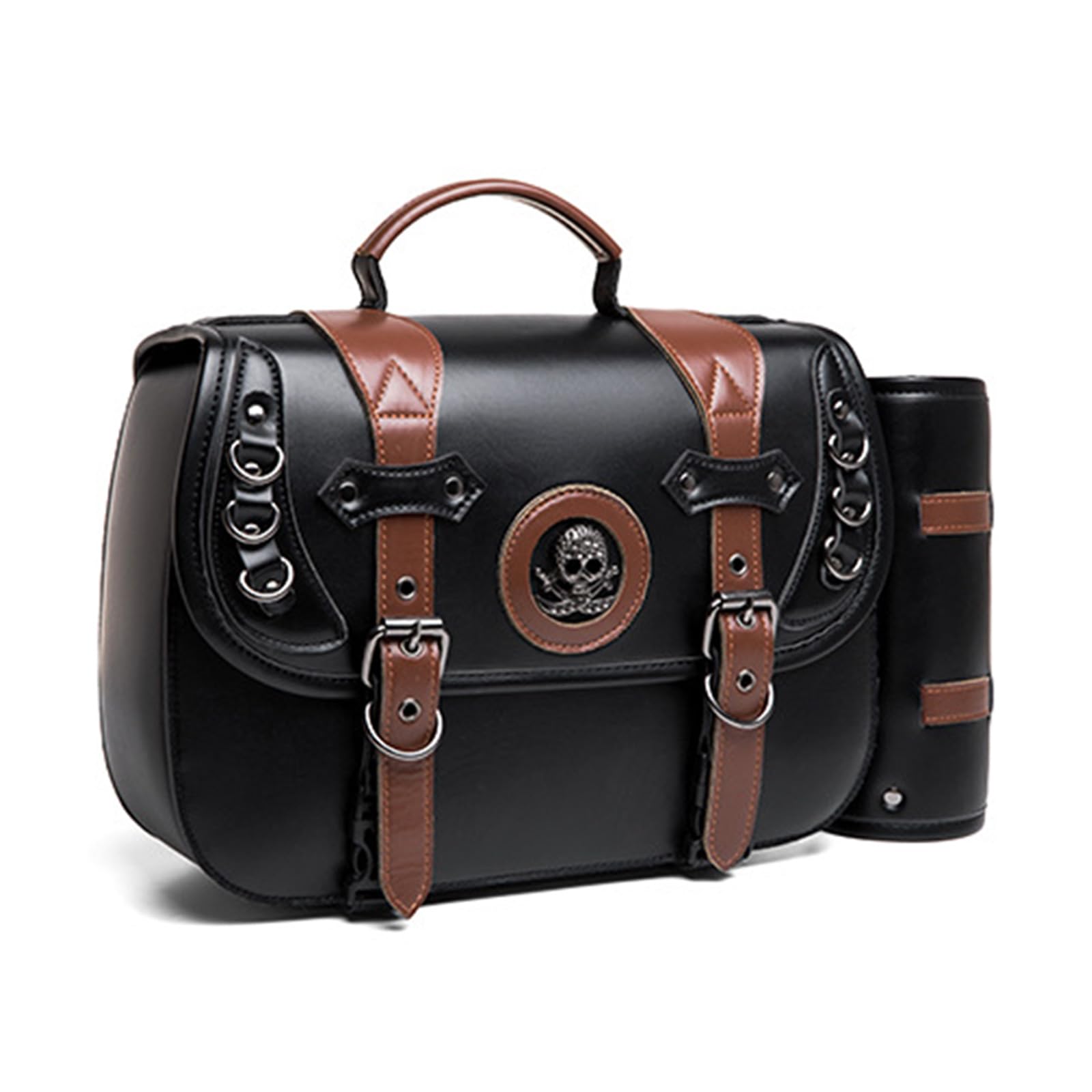 Allgemeine Satteltaschen PU Leder wasserdichte Seitentasche Pendler Motorradtaschen Einfach Zu Verwenden Für Fahrräder PU Leder Satteltaschen