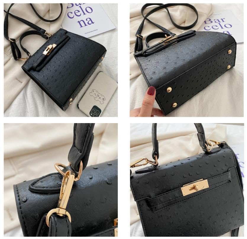 Amazon.co.jp: オーストリッチ風 レディース ハンドバック ショルダー  