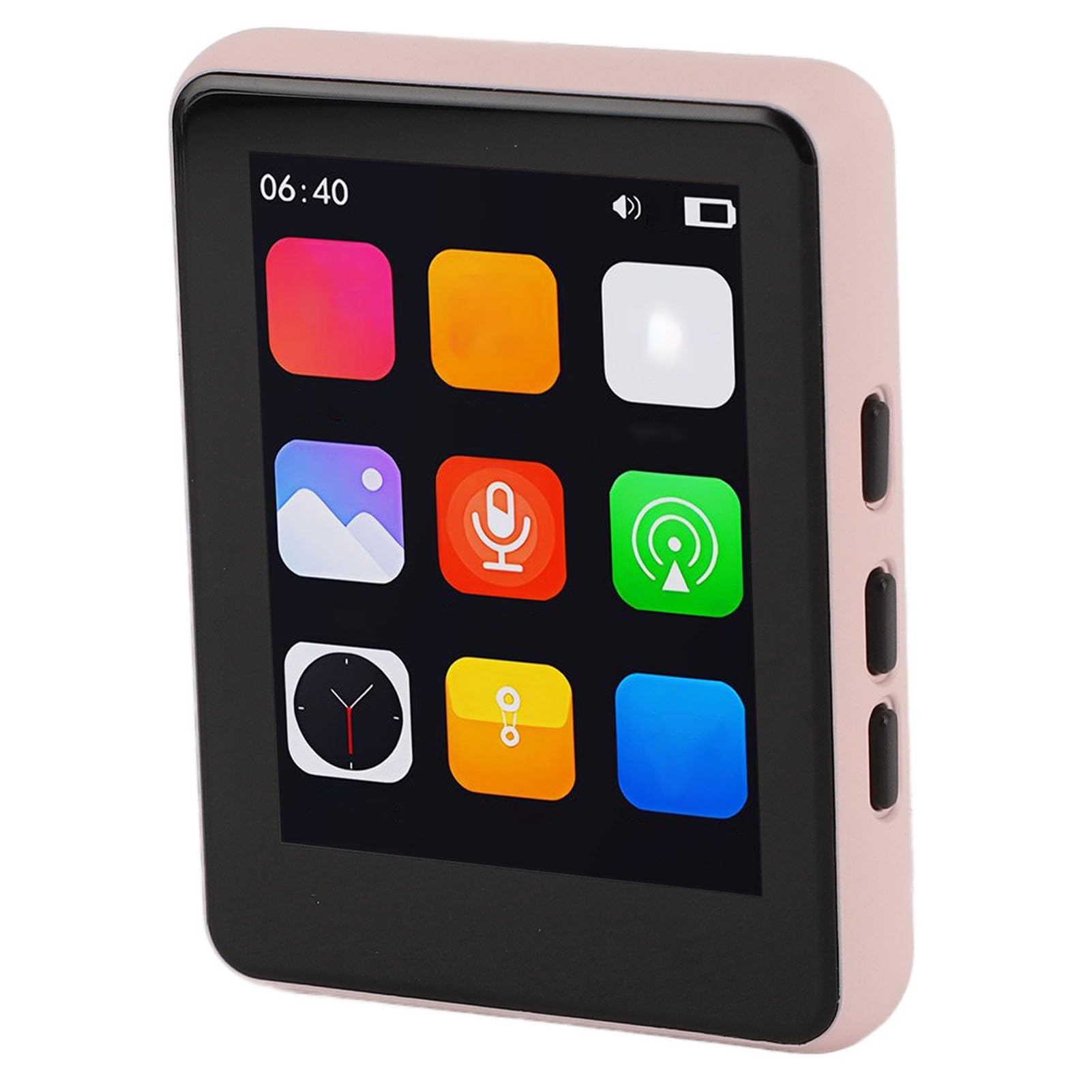 Lettore MP3 Portatile da 64 GB con Altoparlante Touch Screen HiFi per Amanti della Musica Lega di Alluminio 2,4 Pollici (Rosa)