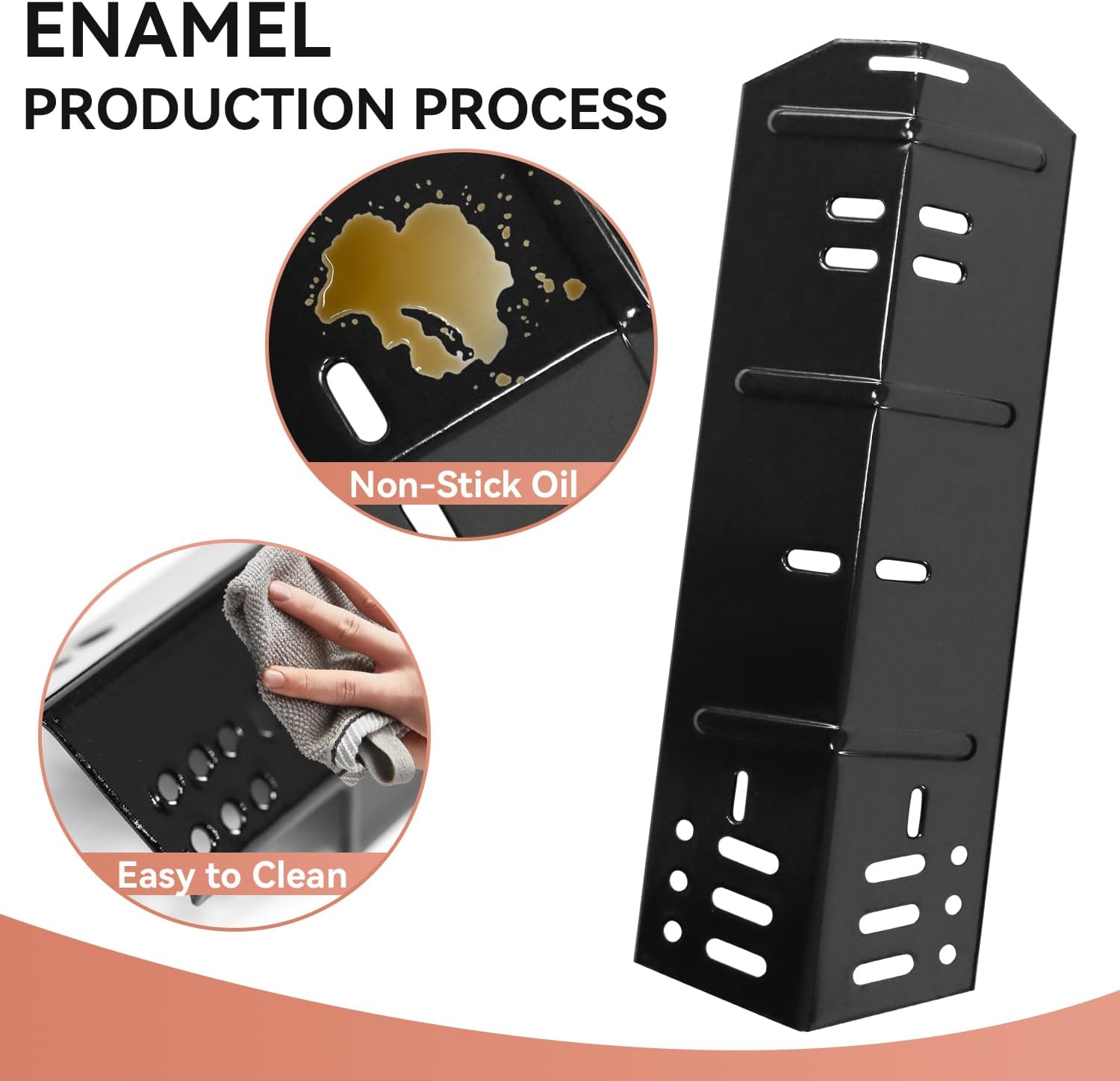 Grill Parts for Dyna-Glo 5 Burner DGH474CRP DGH483CRP DGH485CRP, Dyna-Glo 4 Burner DGH450CRP Dyna-Glo 3 Burner DGH373CRP, Porcelain Heat Plate Stainless Steel Burner for Revoace GBC1793W