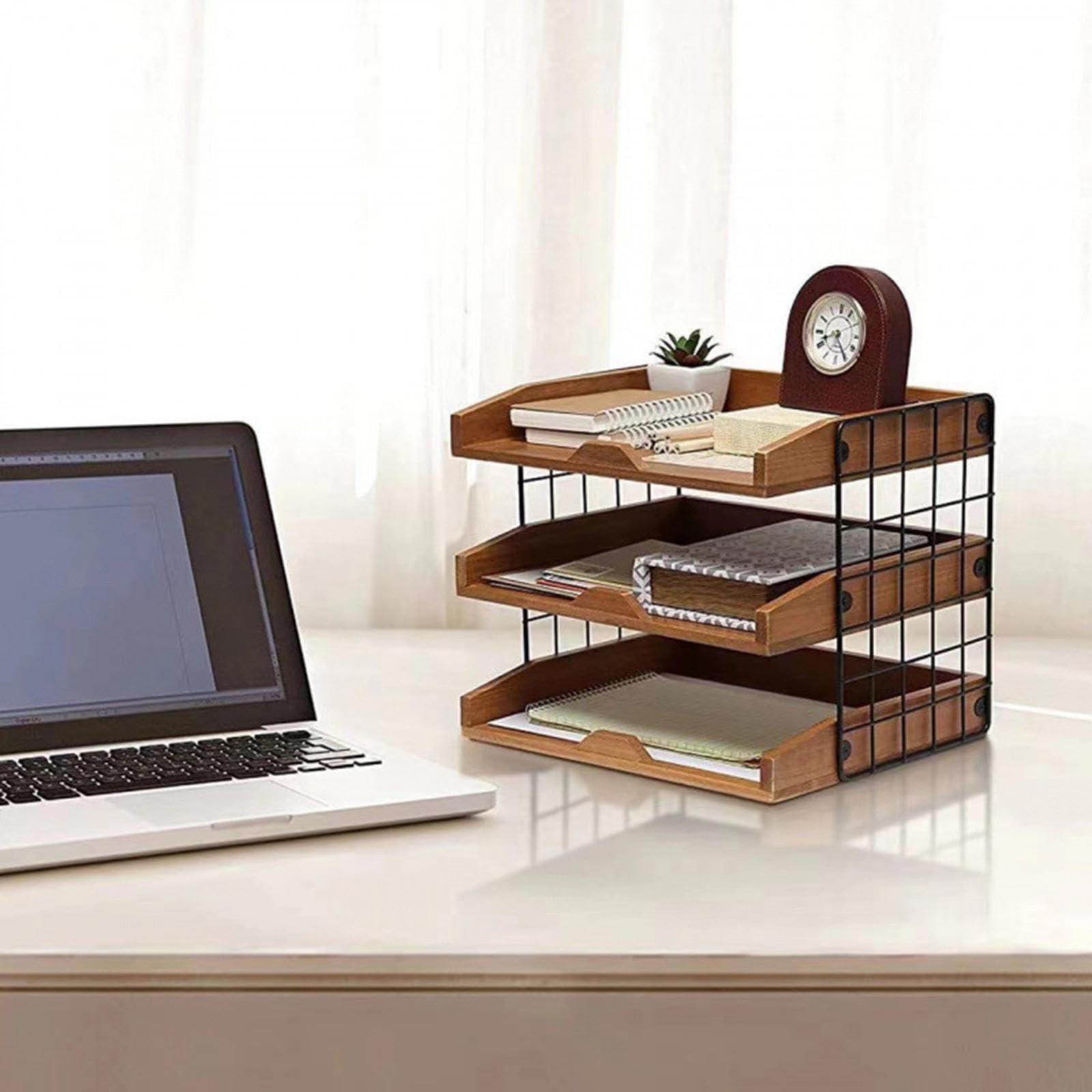 Organizzatore da scrivania intelligente per forniture per ufficio | che offre molteplici opzioni di archiviazione per documenti e altri elementi essenziali. Organizza logicamente lo spazio di