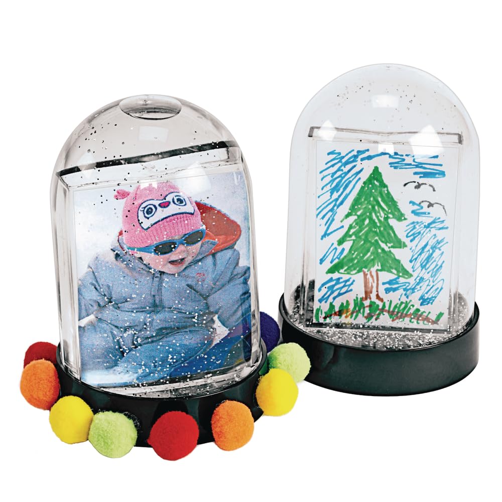 Colorations Create Your Own Snow Globe Kids Craft Kit, Set of 12, Create a Keepsake, Ideal Mothers Day or Fathers Day Gift, Birthday or Holiday, Can Be Personalized & Individually Designed