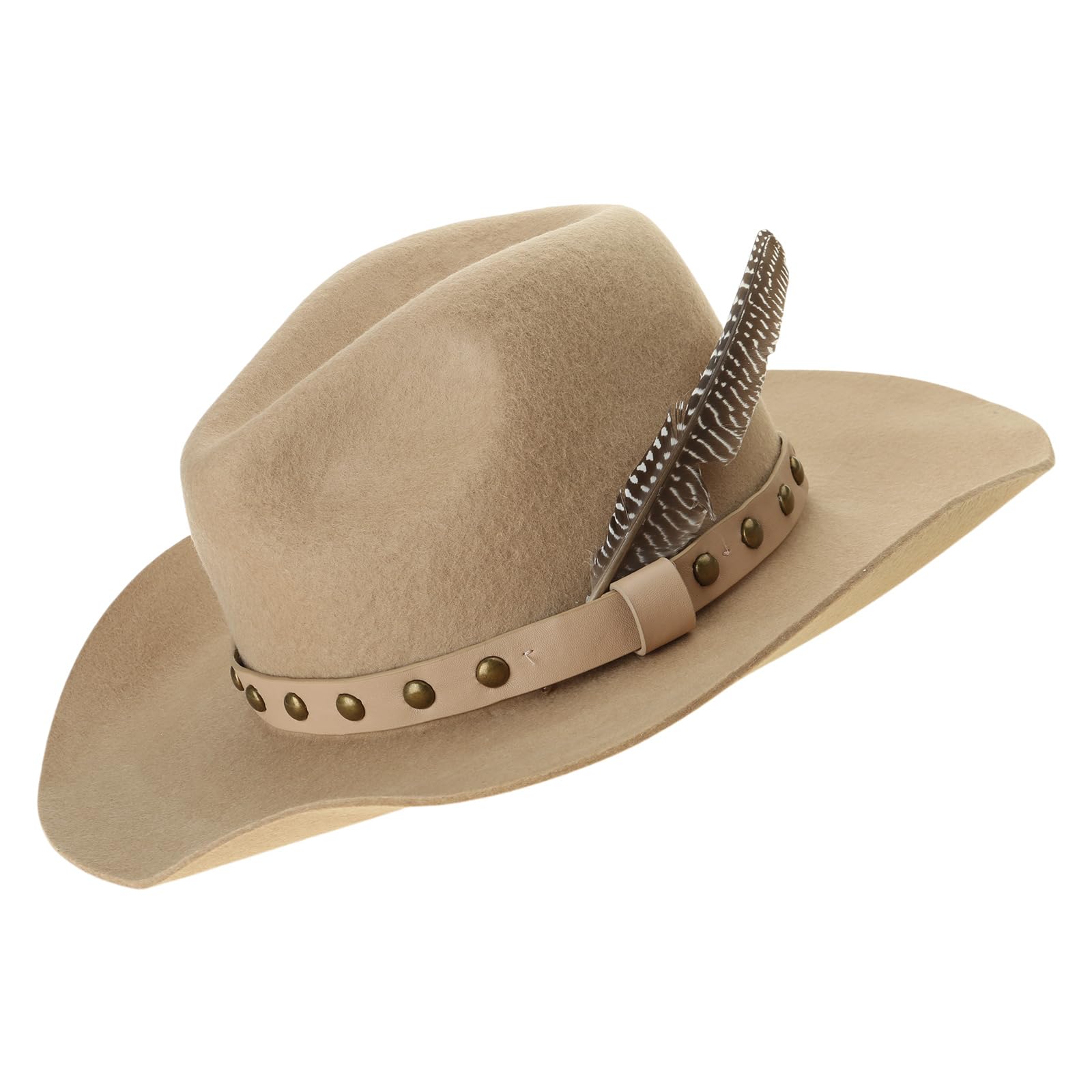 Elegante cappello Fedoras per donne maschili partito con cintura cosplay costume cowboy cappelli hippiesHat spettacoli teatrali cappello a tesa larga per festival musicale