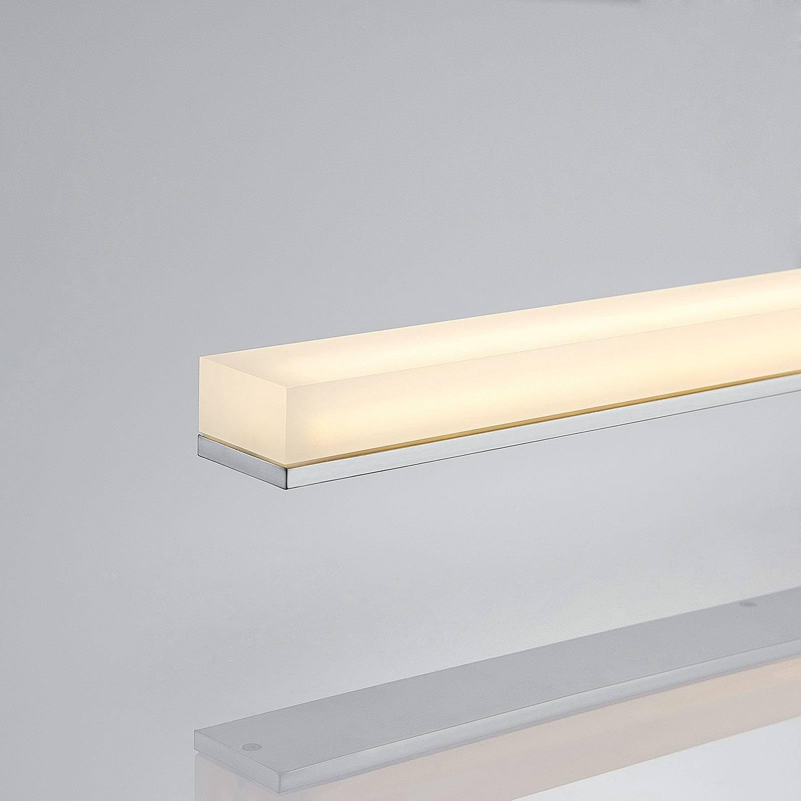 Lindby Bombillas LED lámpara de techo en blanco, cromo, plafón | lámpara de salón, moderno, 3000 k blanco cálido, angular para cuarto de baño