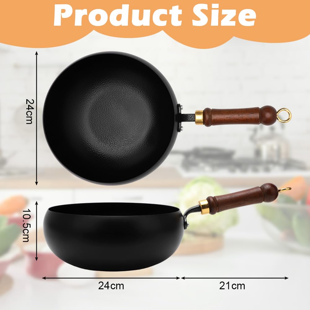 RANJIMA Japanse ijzeren pan, ijzeren pan zonder coating, 28 cm