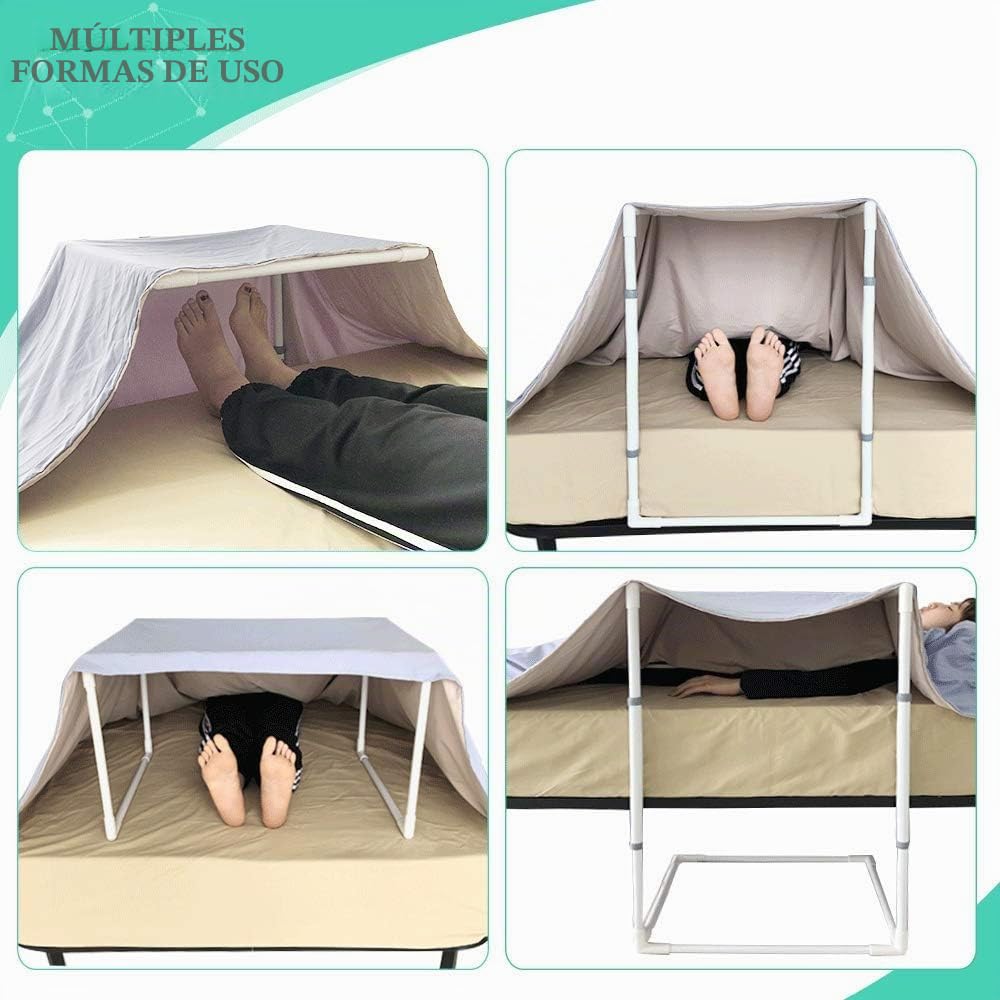 Levantadores de Manta para pies de Cama, Soporte de Soporte para Cama de Hospital, Asistencia para el Cuidado de los Dedos de los pies, recuperación de cirugía de Tobillo, Altura Ajustable (26 a 34