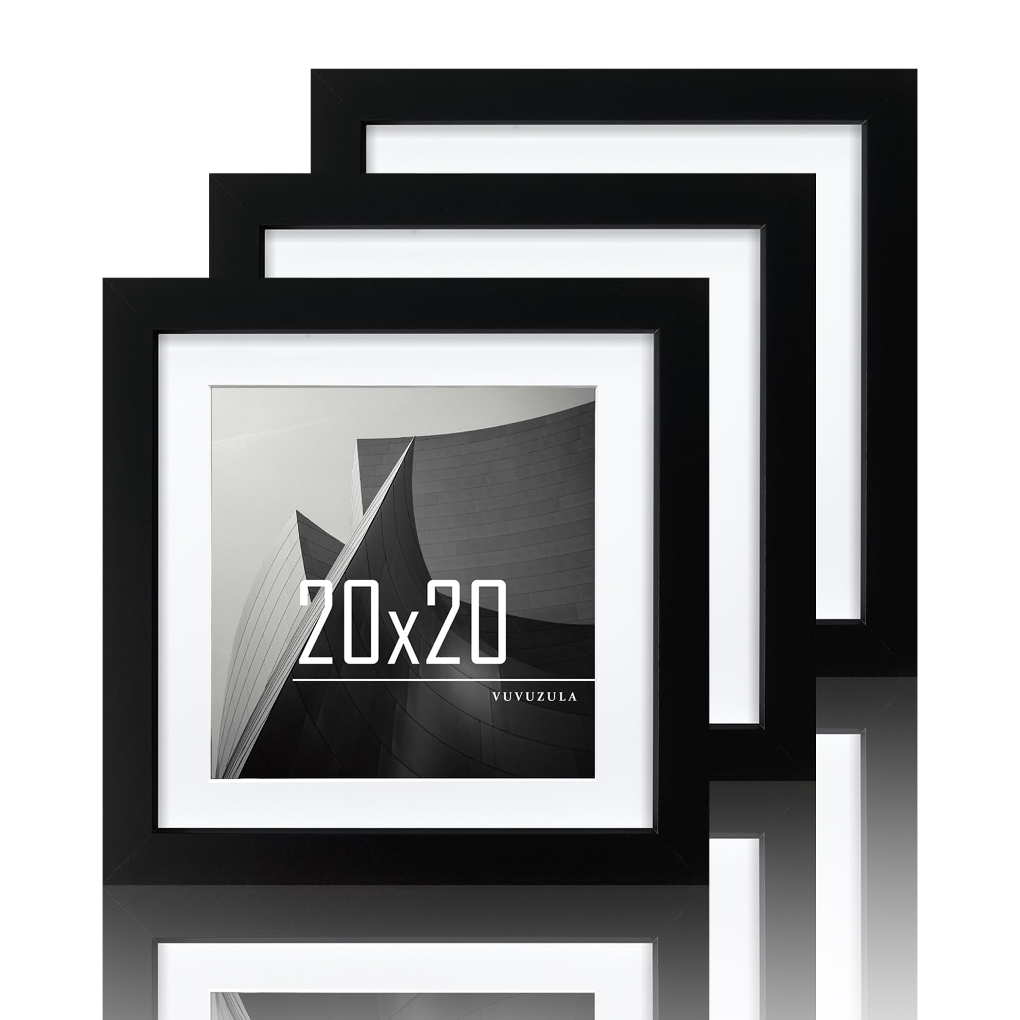 VUVUZULA Bilderrahmen 10x15cm Schwarz Holz Fotorahmen 4x6 Zoll Holzrahmen MDF Rahmen 10x15cm 3er Set