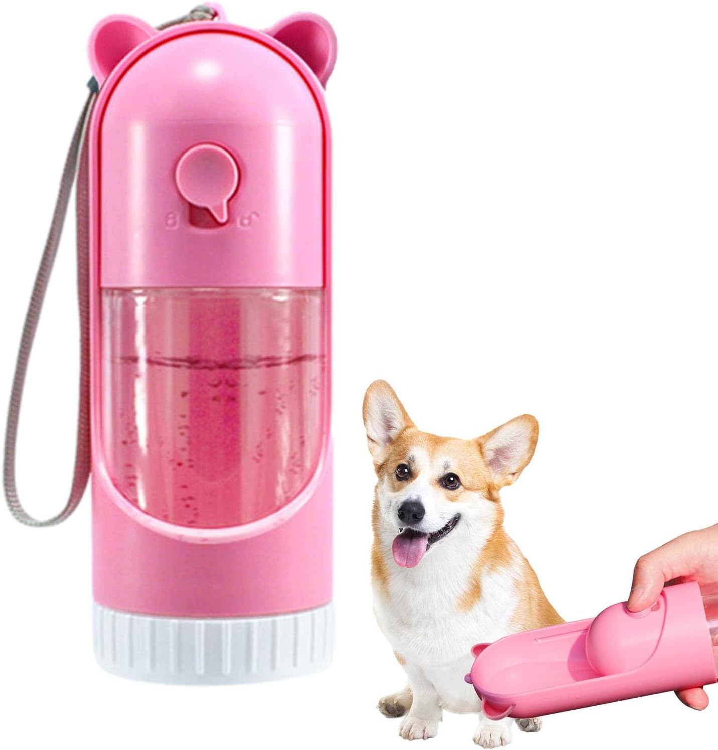 Denyteri Dog Water Bottles 220ml Dog Cat Drinking Cup,Portable Large