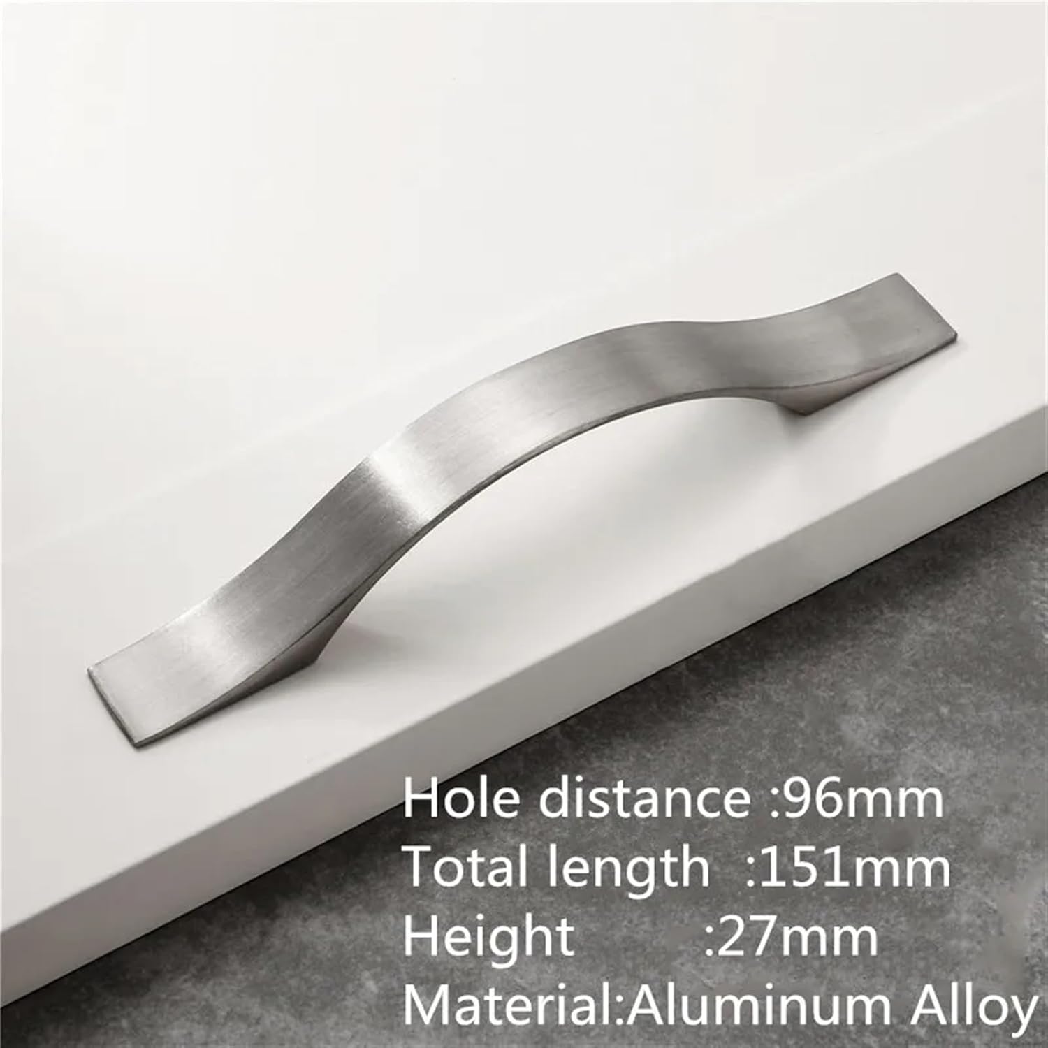 Aluminum Alloy Chrome Kitchen Cabinet Door Knobs and Handles Drawer Pulls Furniture Handle Hardware 2Pcs(2-96mm)