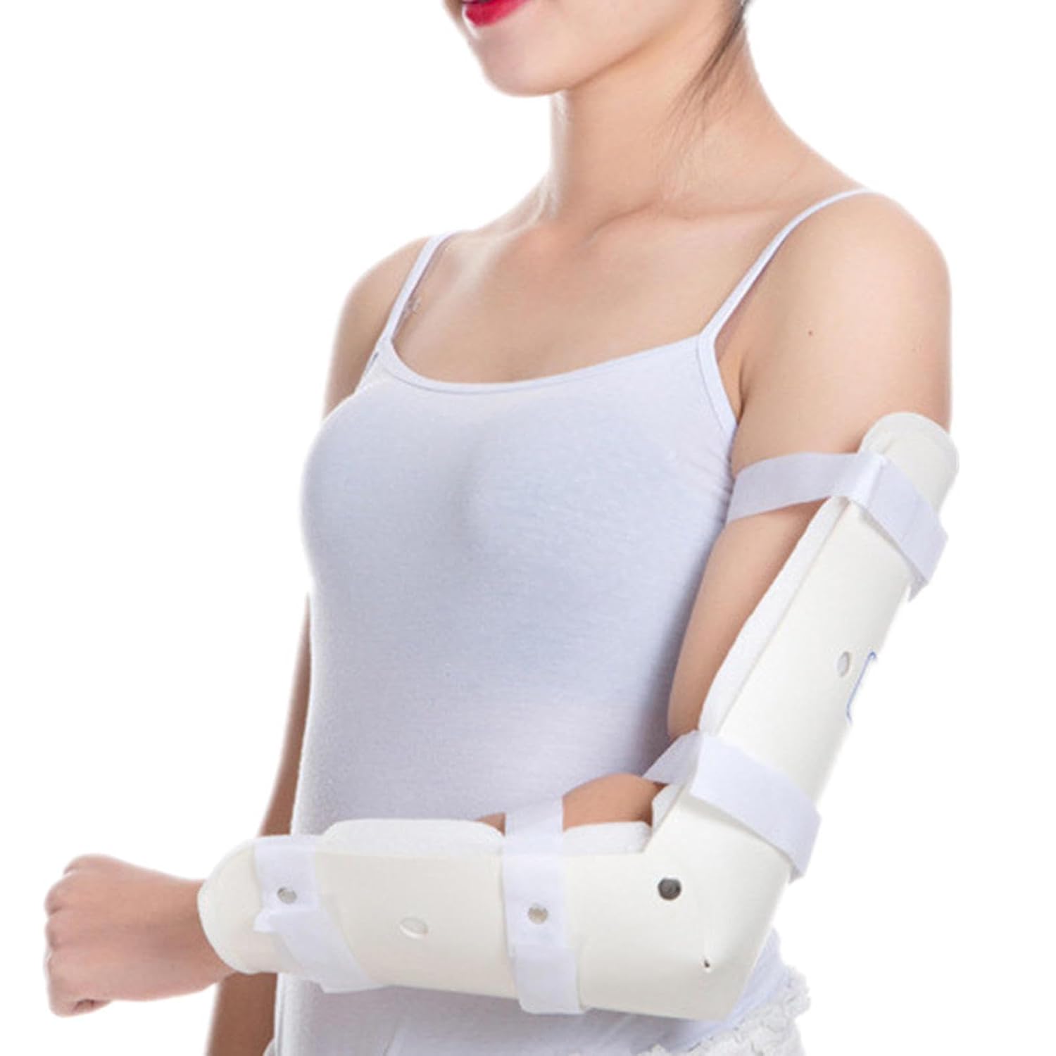 PopieL Adjustable Elbow Joint Fixation Brace, Arm Fracture Fixation, Forearm Sling Elbow Brace for Upper Arm and Forearm Dislocation Rehabilitation,B-left