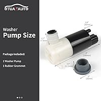 Vista 2 de OTUAYAUTO Windshield Washer Pump - Replacement for Chrysler, Dodge RAM, Ford F150, Jeep, Lincoln Factory OE Style with Grommet OEM # 55077241AA