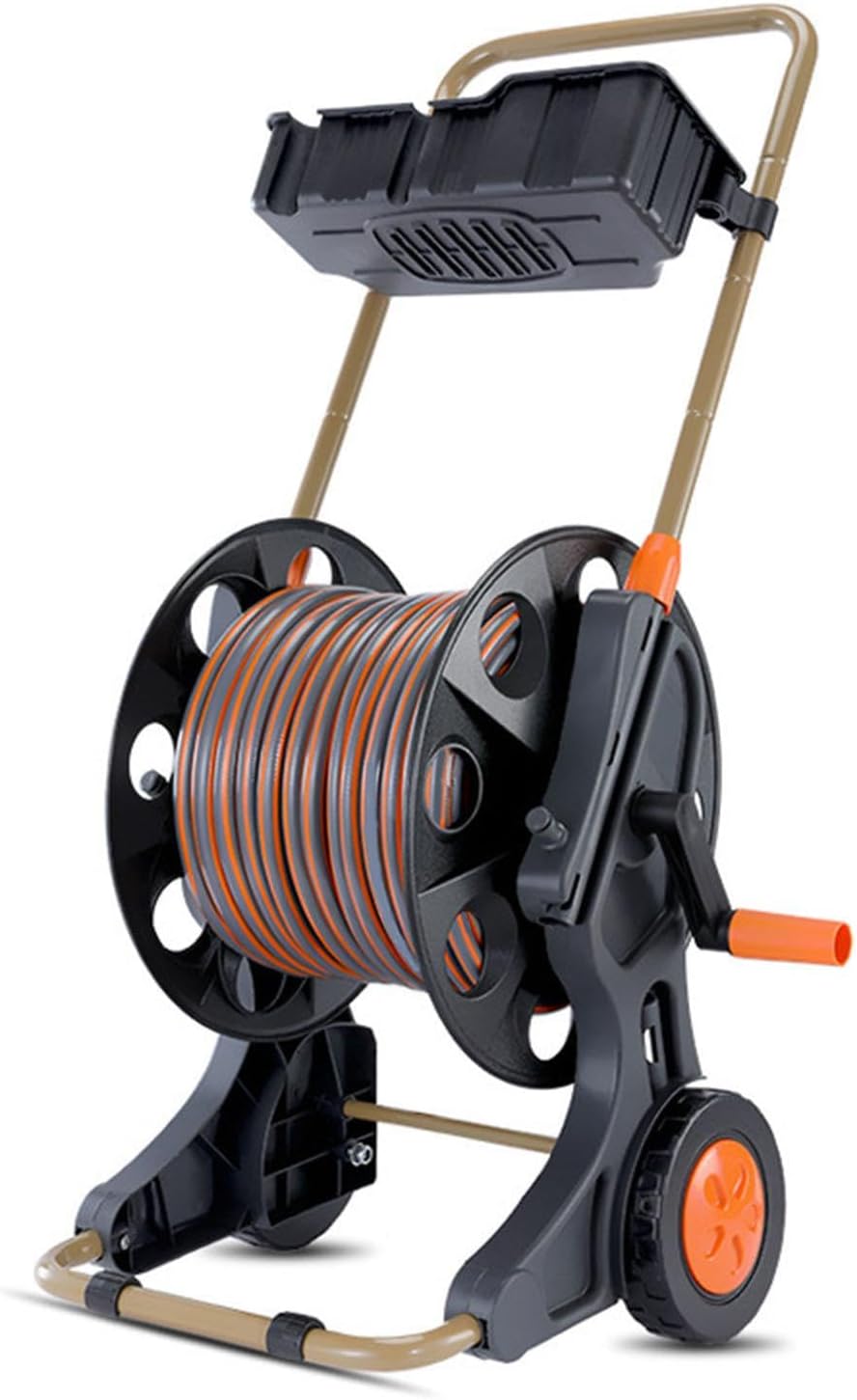 Garden Hose Reel Cart Water Hose Holder Pipe Storage Rack, Hose Organizer for