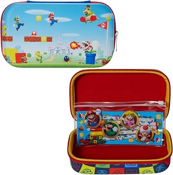Super Mario Pencil Case Set for Kids with Gel Pens & Stickers, Zipper Case