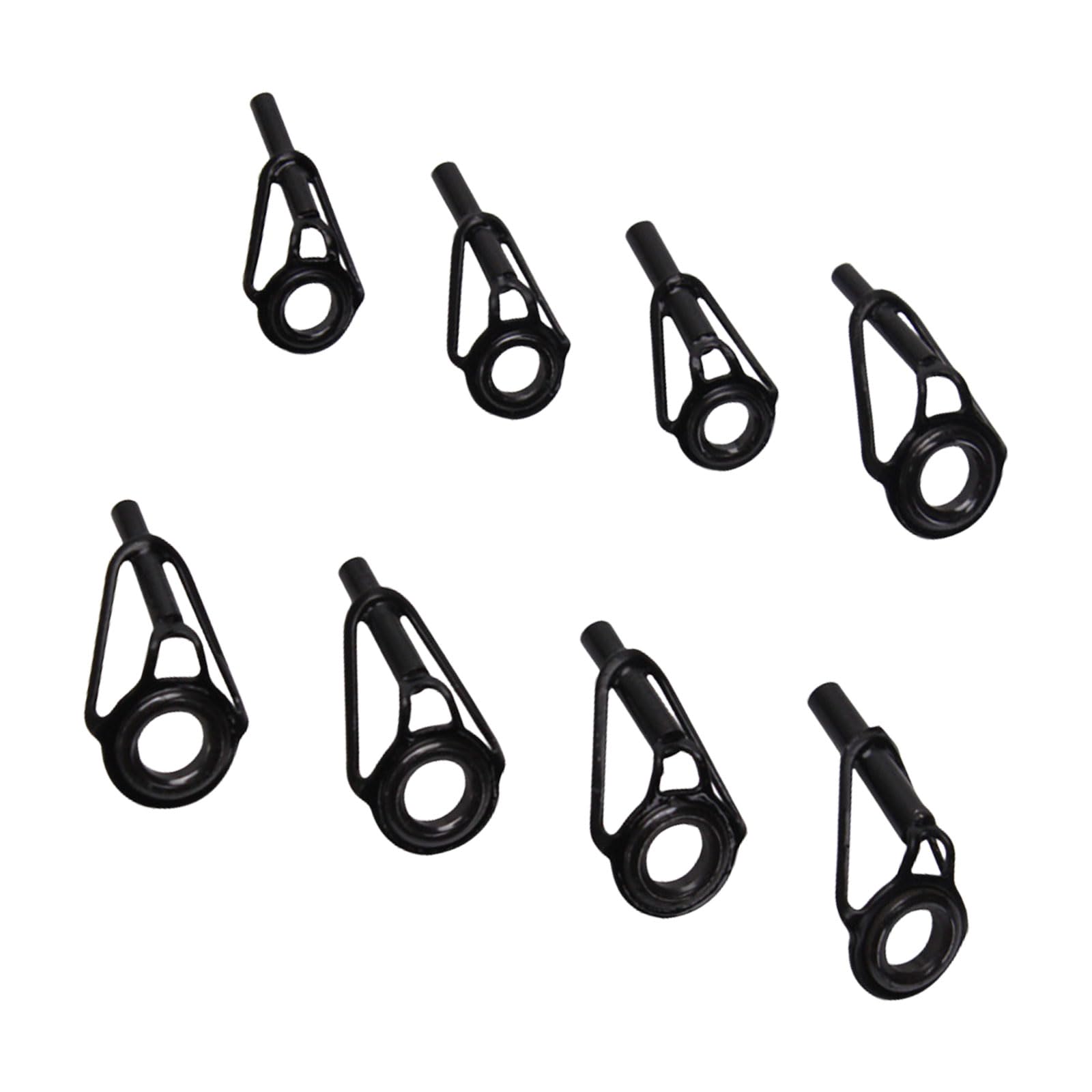 PLCPDM 8Pcs Mixed Size Fishing Rod Tip Ceramic Guide Rings 8 Different Size Replacements for Saltwater Freshwater Rod Ceramic Rings Eye