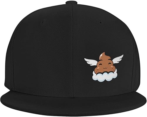 Miniatura 2 de QIZYOQA Cute Angel Poo Snapback Hats for Men Women Baseball Cap Flat Bill Brim Hat