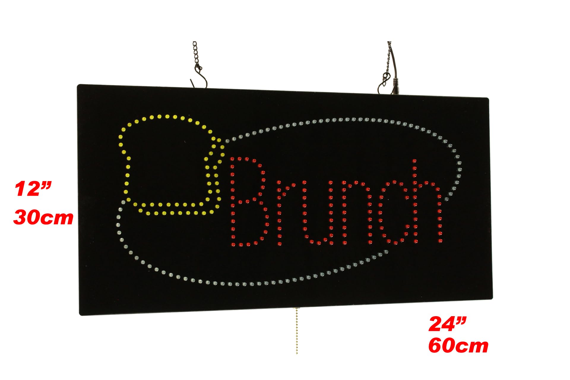 Brunch-Schild, TOPKING-Schild, LED-Neon-offen, Schaufenster, Geschäft, Display, Grand Opening Geschenk, Frühstück, Mittagessen