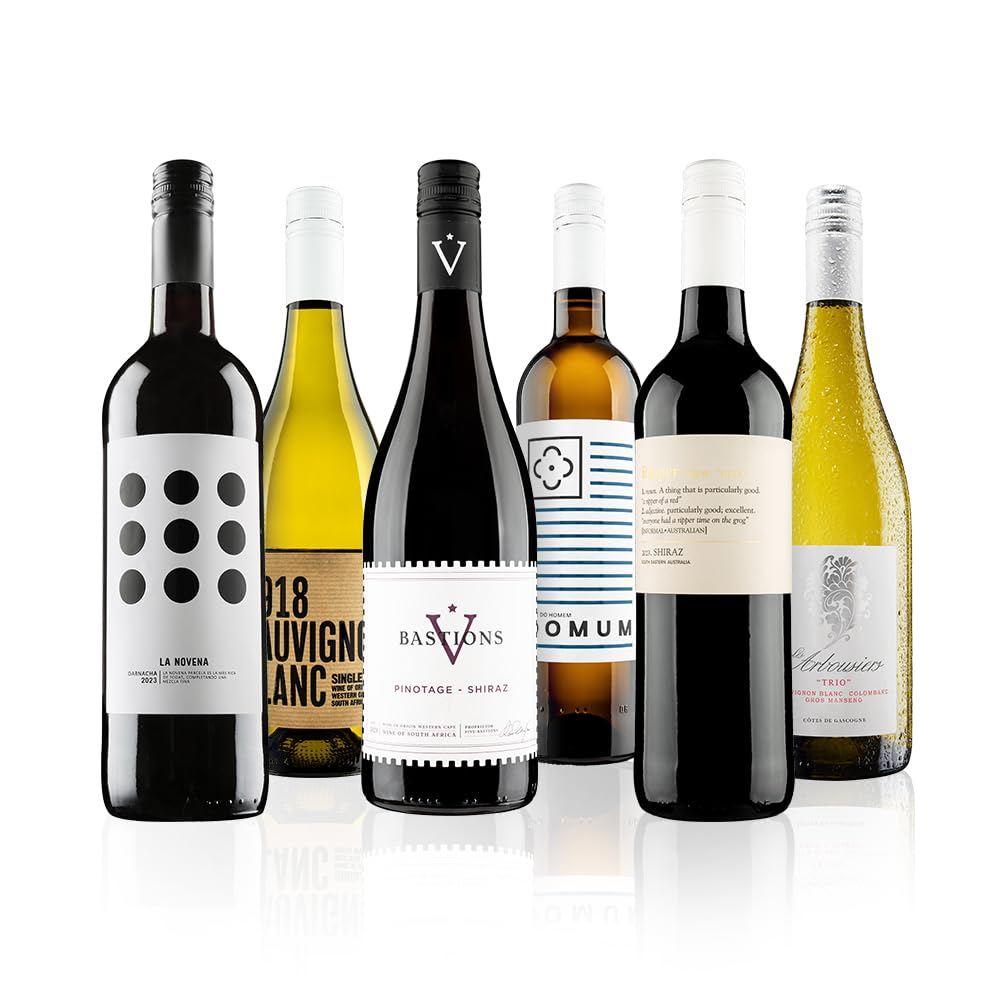 Virgin Wines - Premium Mixed Wine Selection - 6 Bottles (75cl) - Shiraz, Sauvignon Blanc, Vonho Verde & More