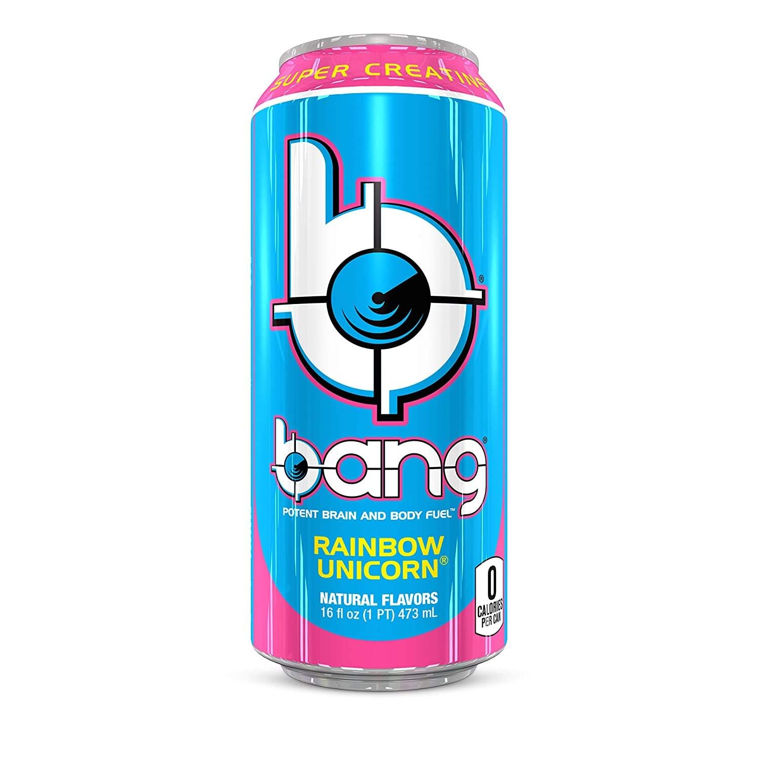 Amazon.com: Bang | Potent Brain & Body Fuel - Creatine, EAA Aminos, Ultra  CoQ10; Pre and Post Workout; Sugar Free, Zero Calories; Energy &  Performance | Rainbow Unicorn, (24) Cans : Health & Household