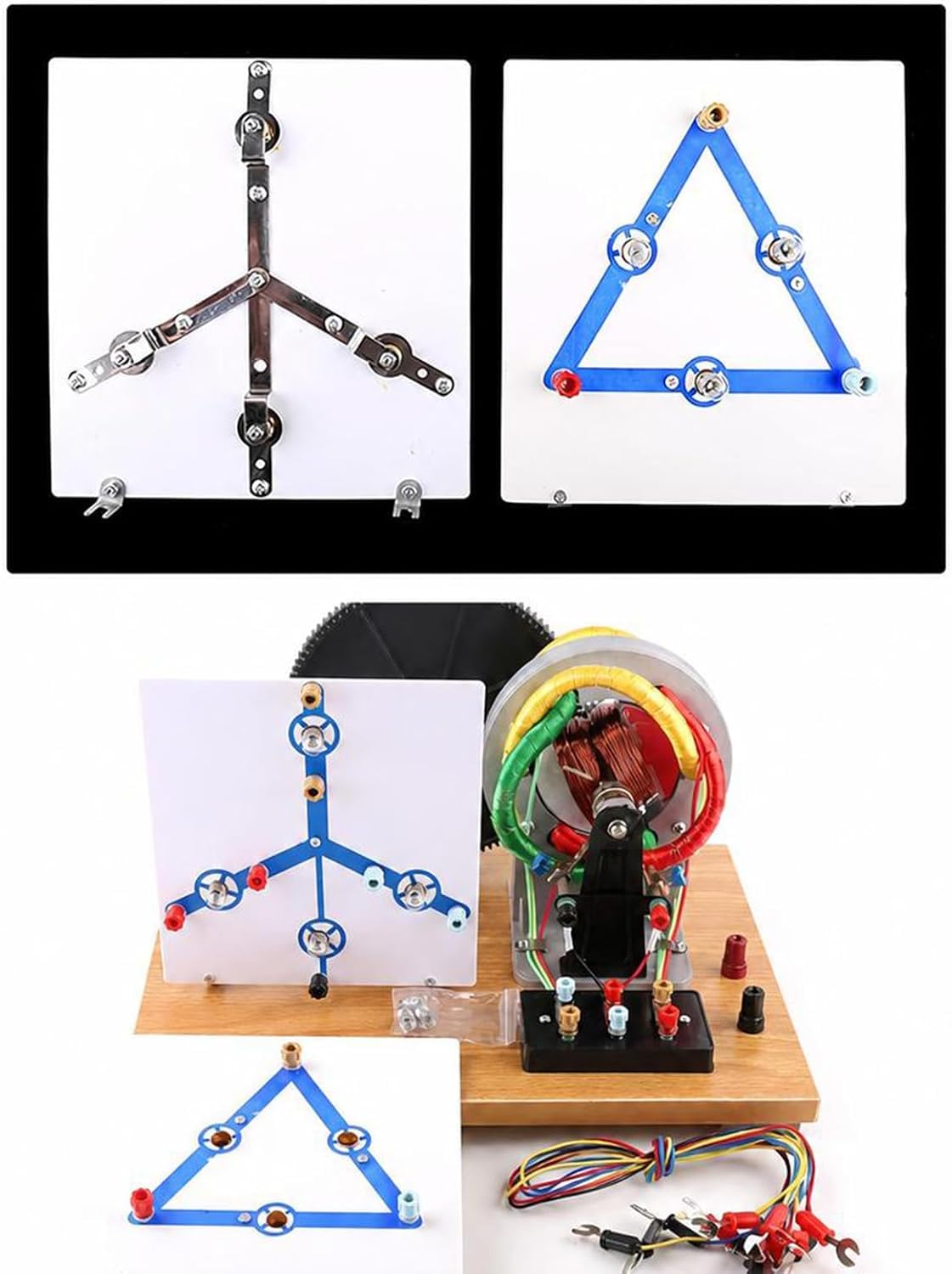 Modello Fisico Di Generatore Trifase Ca/cc A Manovella, Generatore Dinamo Fai-da-te A Scopo Didattico, Kit Per Esperimenti Di Fisica Per La Didattica In Laboratorio.