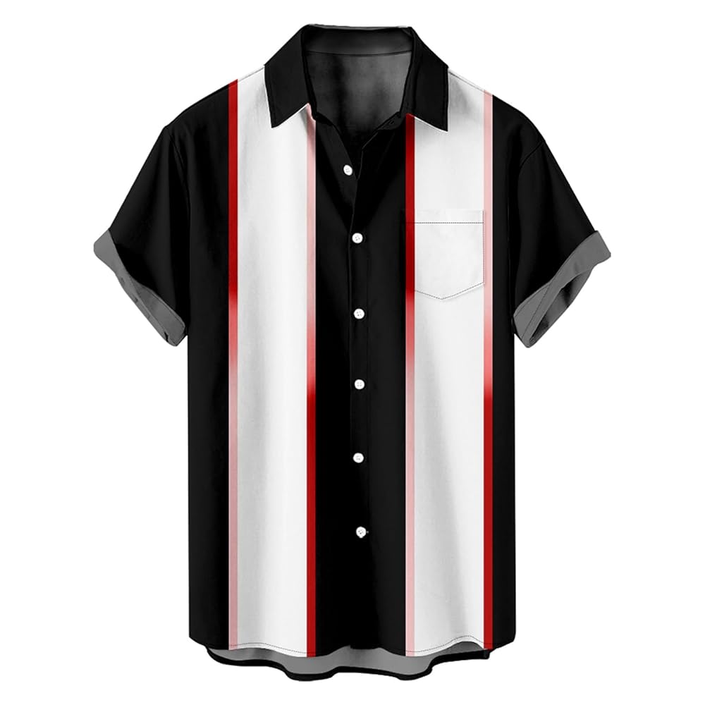 トップス MADE IN USA vintage bowling shirt Amazon.com: Short Sleeve Vintage Bowling Shirts for Men