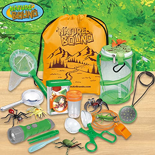 Nature Bound 19 Pc Outdoor Explorer Kit & Bug Catcher Set With Flashlight, Compass, Magnifying Glass, Butterfly Net, And More #TOP7