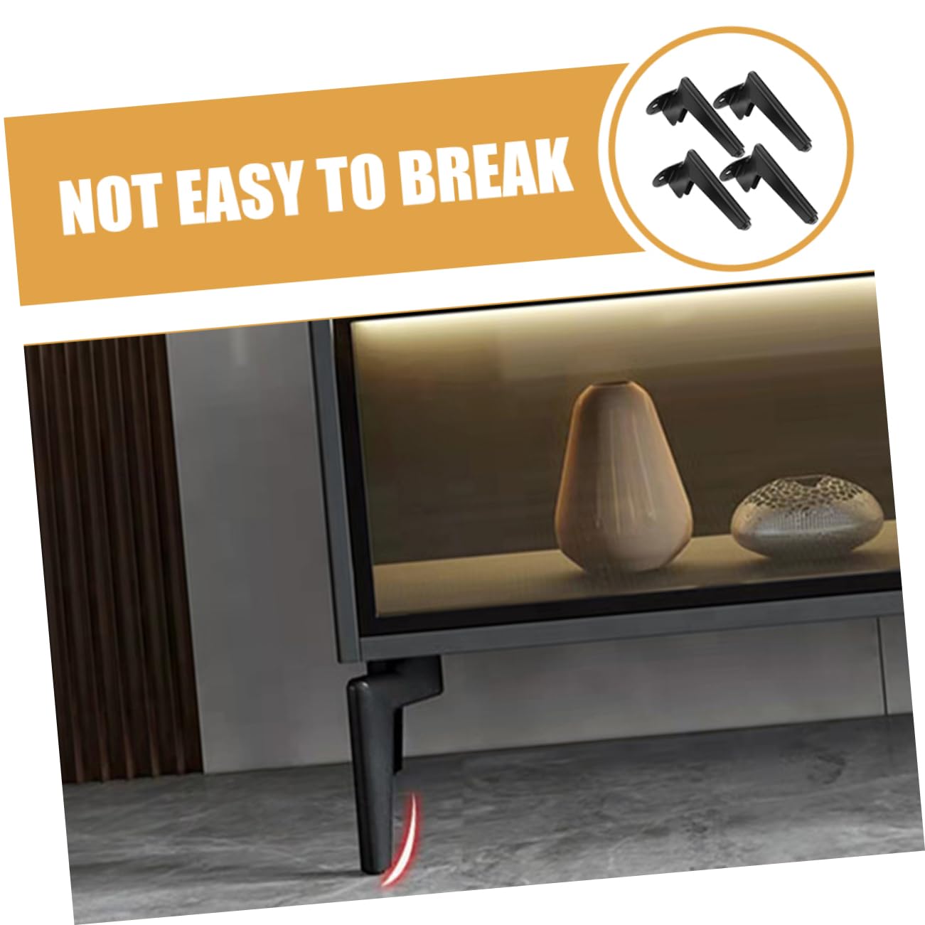 Uonlytech 4pièces Meuble Métal Adaptés pour Canapé Armoire et Table Rechange pour Meubles de Canapé