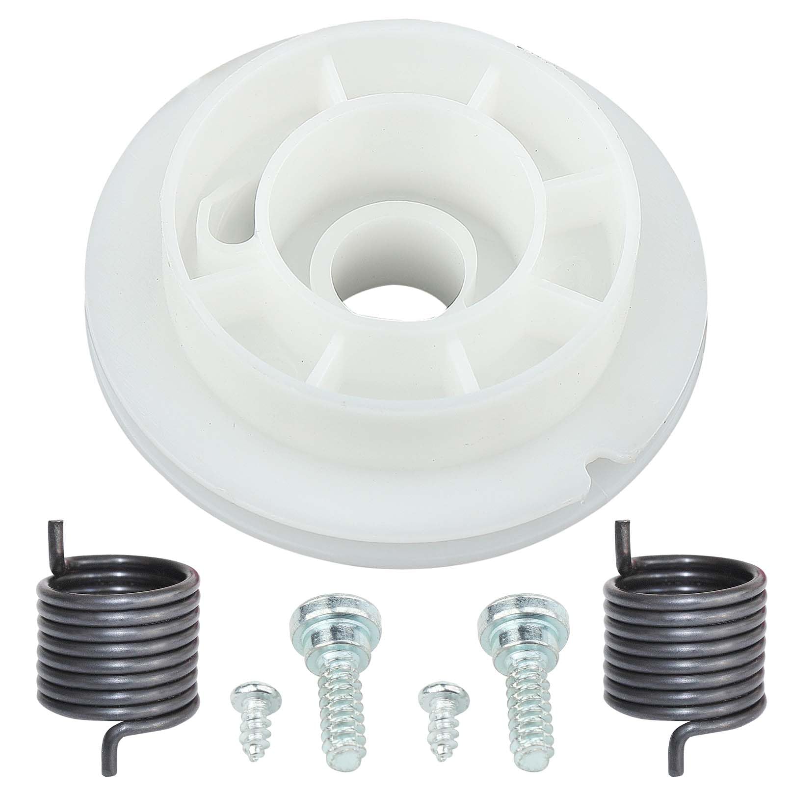 AUMEL Starter Pulley & Driver Spring Kit For Husqvarna 340 345 350 435 440 445 450 Chainsaw with Screws Replaces 537423201